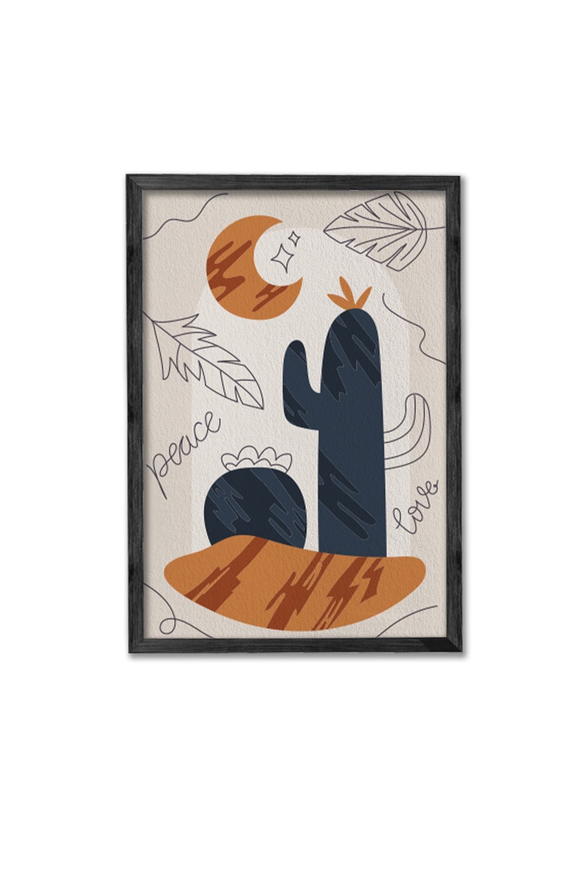 Conjunto de 3 Quadros Decorativos Multicolor com Moldura de Madeira Maciça - Arte Digital Premium para Decoração de Interiores