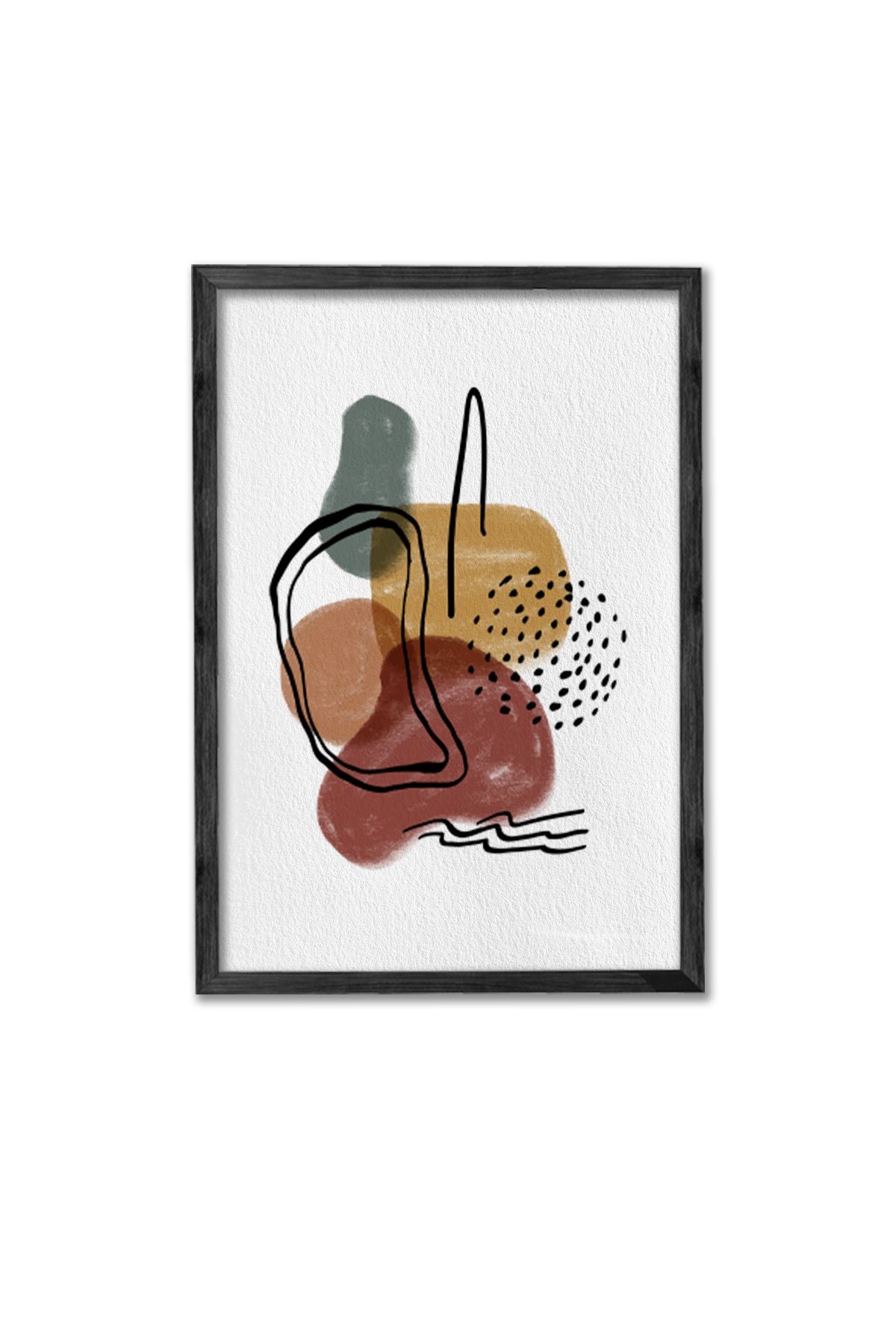 Conjunto de 3 Quadros Decorativos Multicolor com Moldura de Madeira Maciça - Arte Digital Premium para Decoração de Interiores