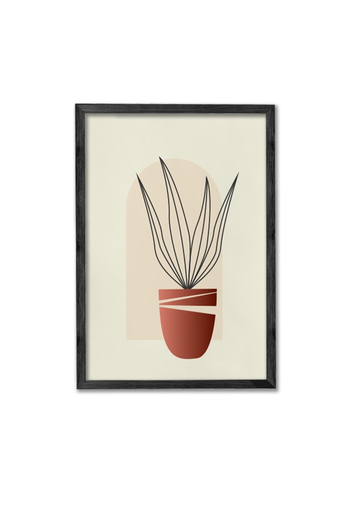 Conjunto de 3 Quadros Decorativos Multicolor com Moldura de Madeira Maciça - 34x49cm