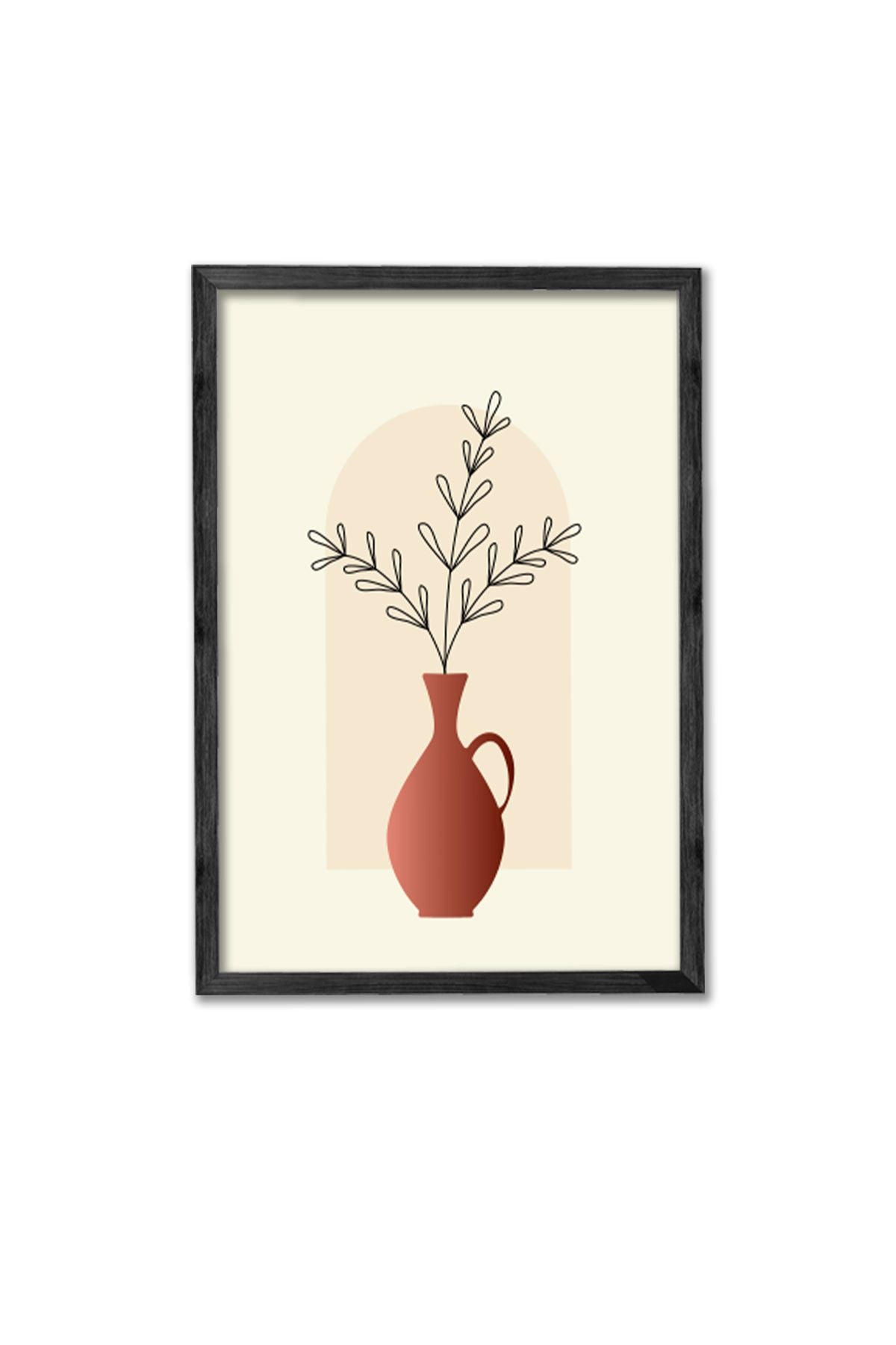 Conjunto de 3 Quadros Decorativos Multicolor com Moldura de Madeira Maciça - 34x49cm