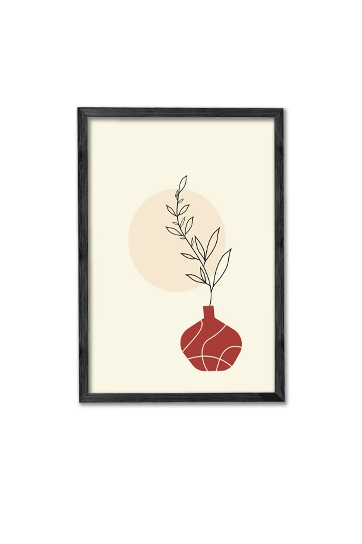 Conjunto de 3 Quadros Decorativos Multicolor com Moldura de Madeira Maciça - 34x49cm