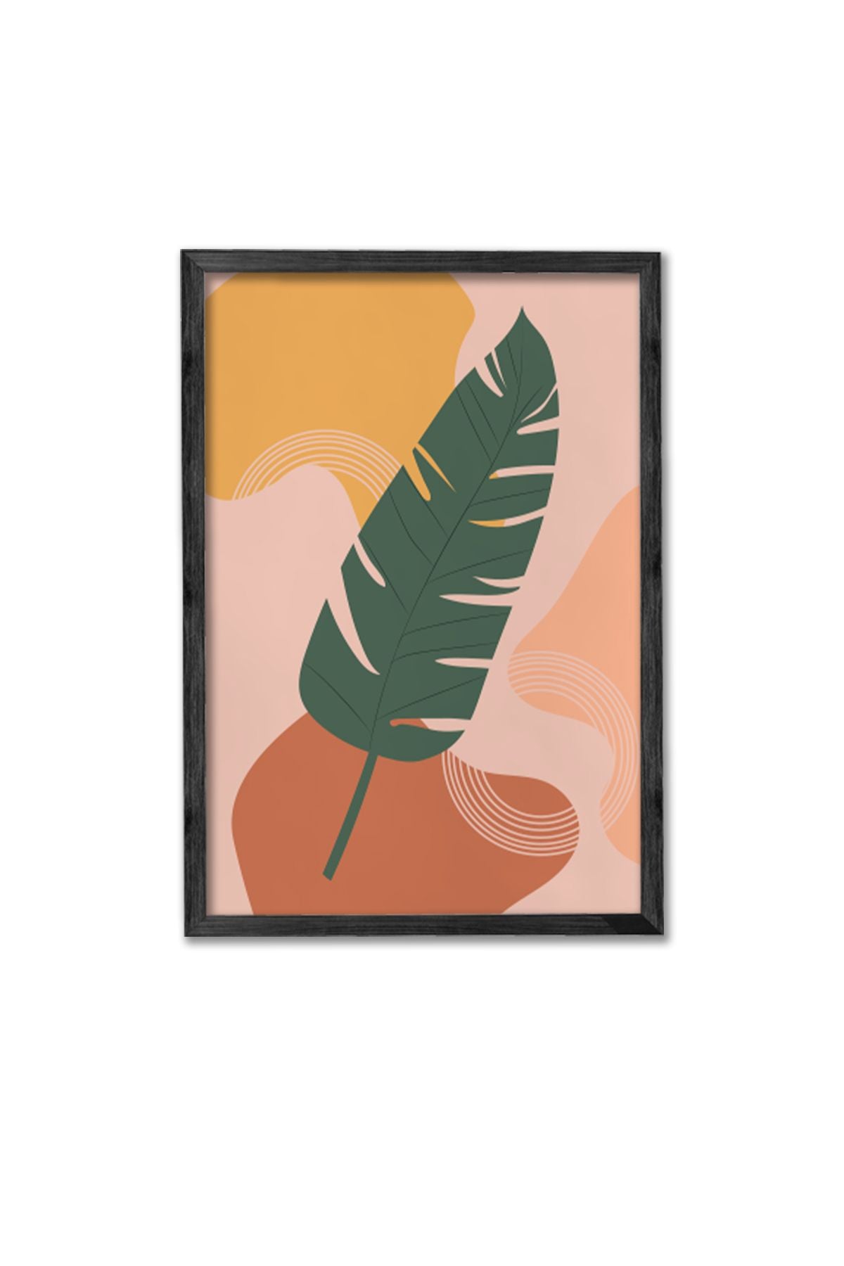 Conjunto de 3 Quadros Decorativos Multicolor com Moldura de Madeira Maciça - 34x49cm