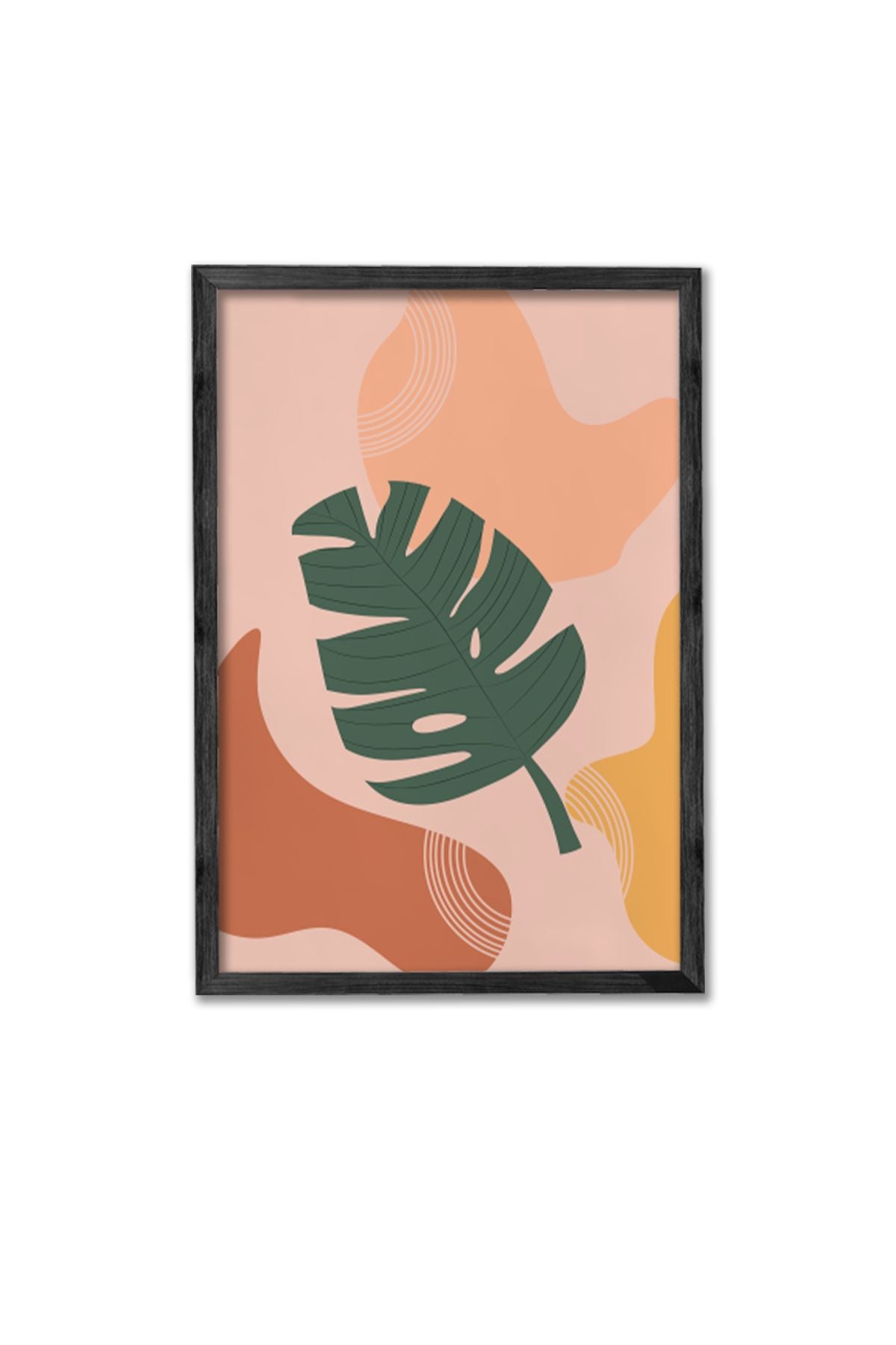 Conjunto de 3 Quadros Decorativos Multicolor com Moldura de Madeira Maciça - 34x49cm