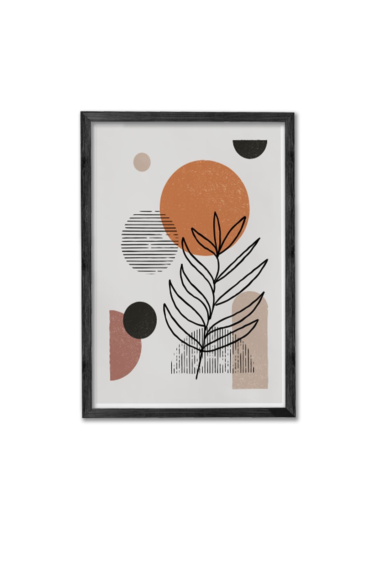 Conjunto de 3 Quadros Decorativos Multicolor com Moldura de Madeira Maciça - 34x49cm