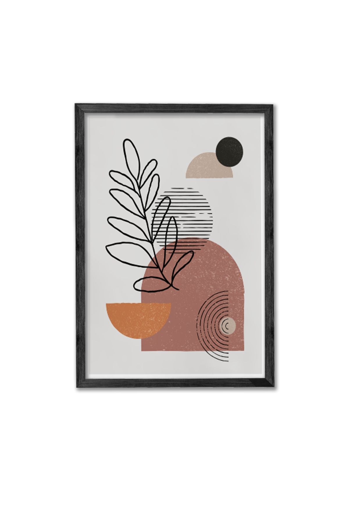 Conjunto de 3 Quadros Decorativos Multicolor com Moldura de Madeira Maciça - 34x49cm