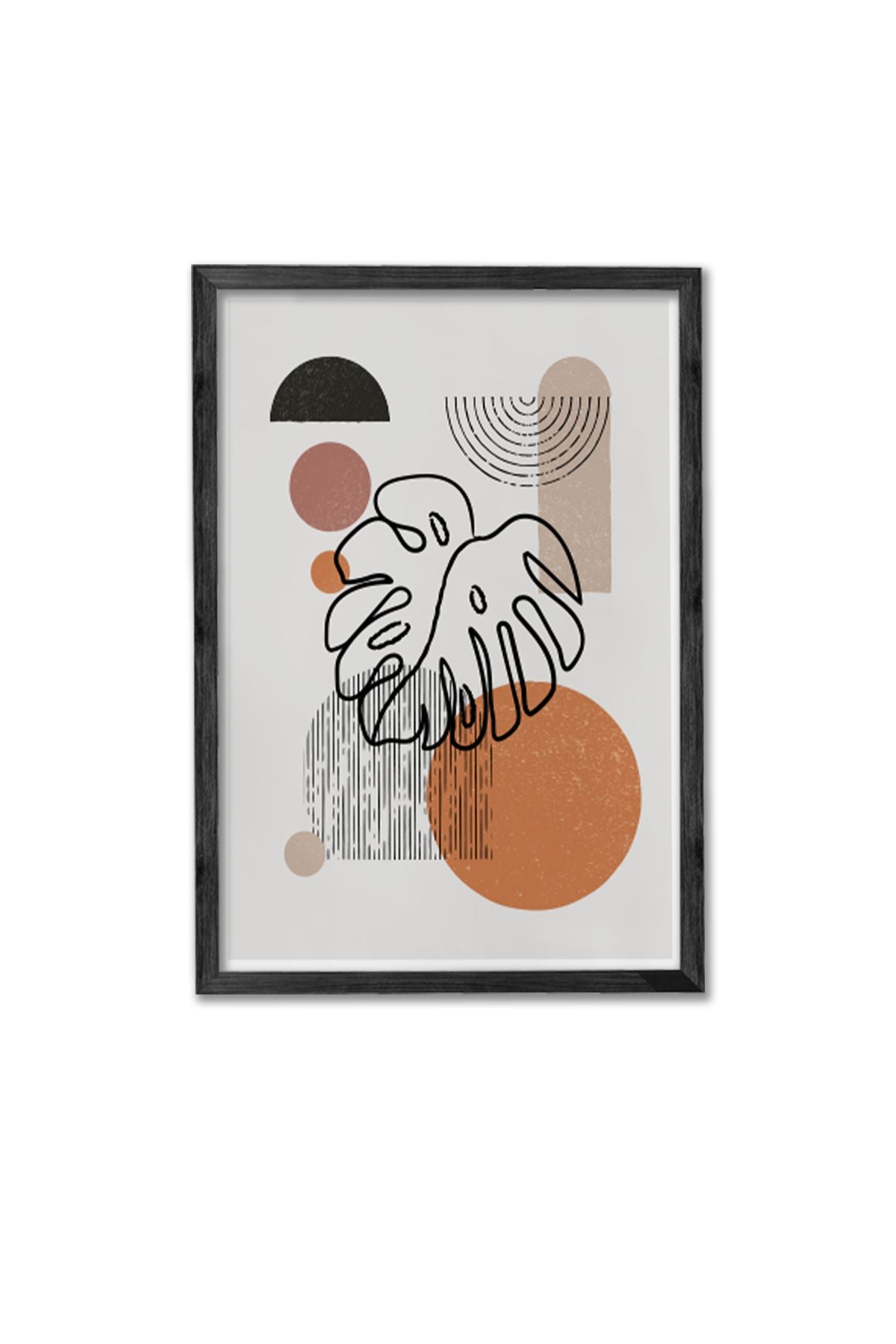 Conjunto de 3 Quadros Decorativos Multicolor com Moldura de Madeira Maciça - 34x49cm