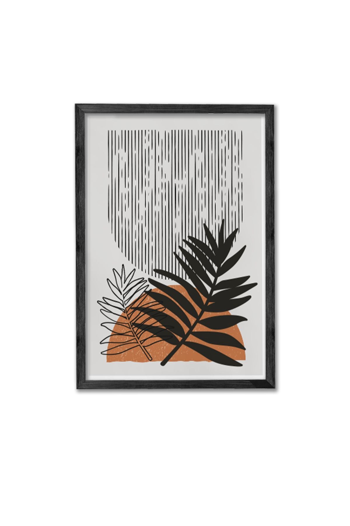 Conjunto de 3 Quadros Decorativos Multicolor com Moldura de Madeira Maciça - 34x49cm