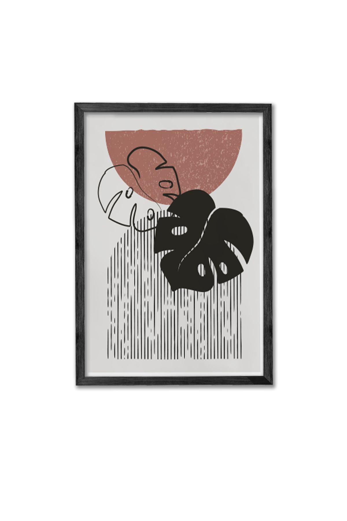 Conjunto de 3 Quadros Decorativos Multicolor com Moldura de Madeira Maciça - 34x49cm