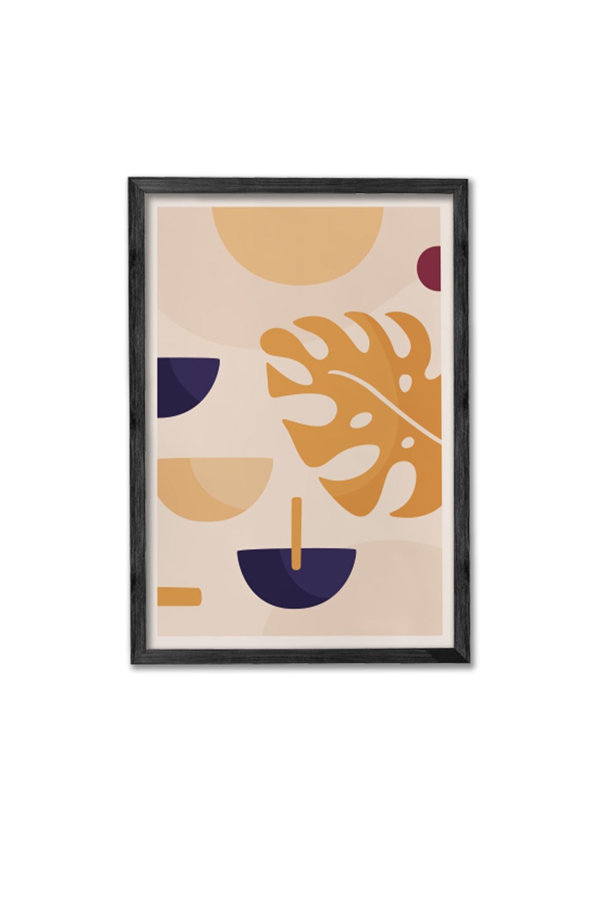 Conjunto de 3 Quadros Decorativos Multicolor com Moldura de Madeira Maciça - 34x49cm