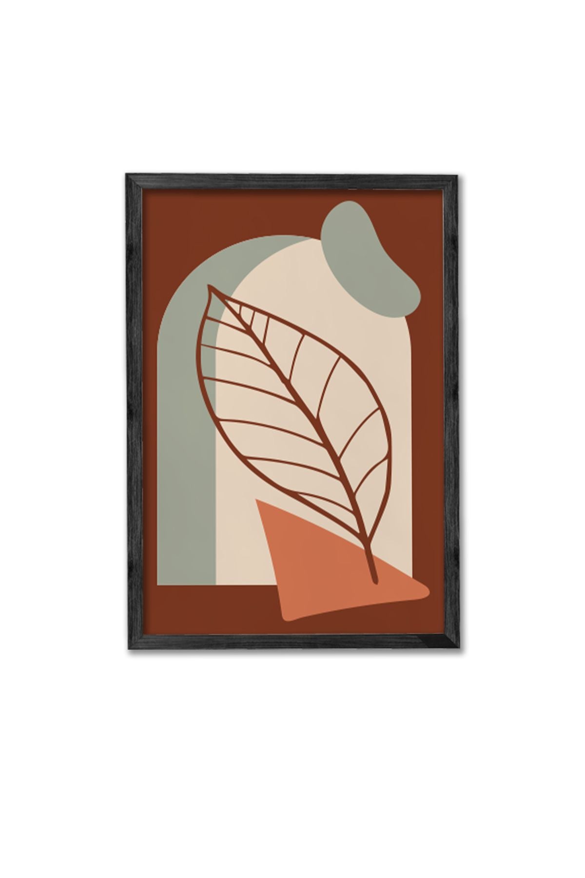 Conjunto de 3 Quadros Decorativos Multicolor com Moldura de Madeira Maciça - 34x49cm