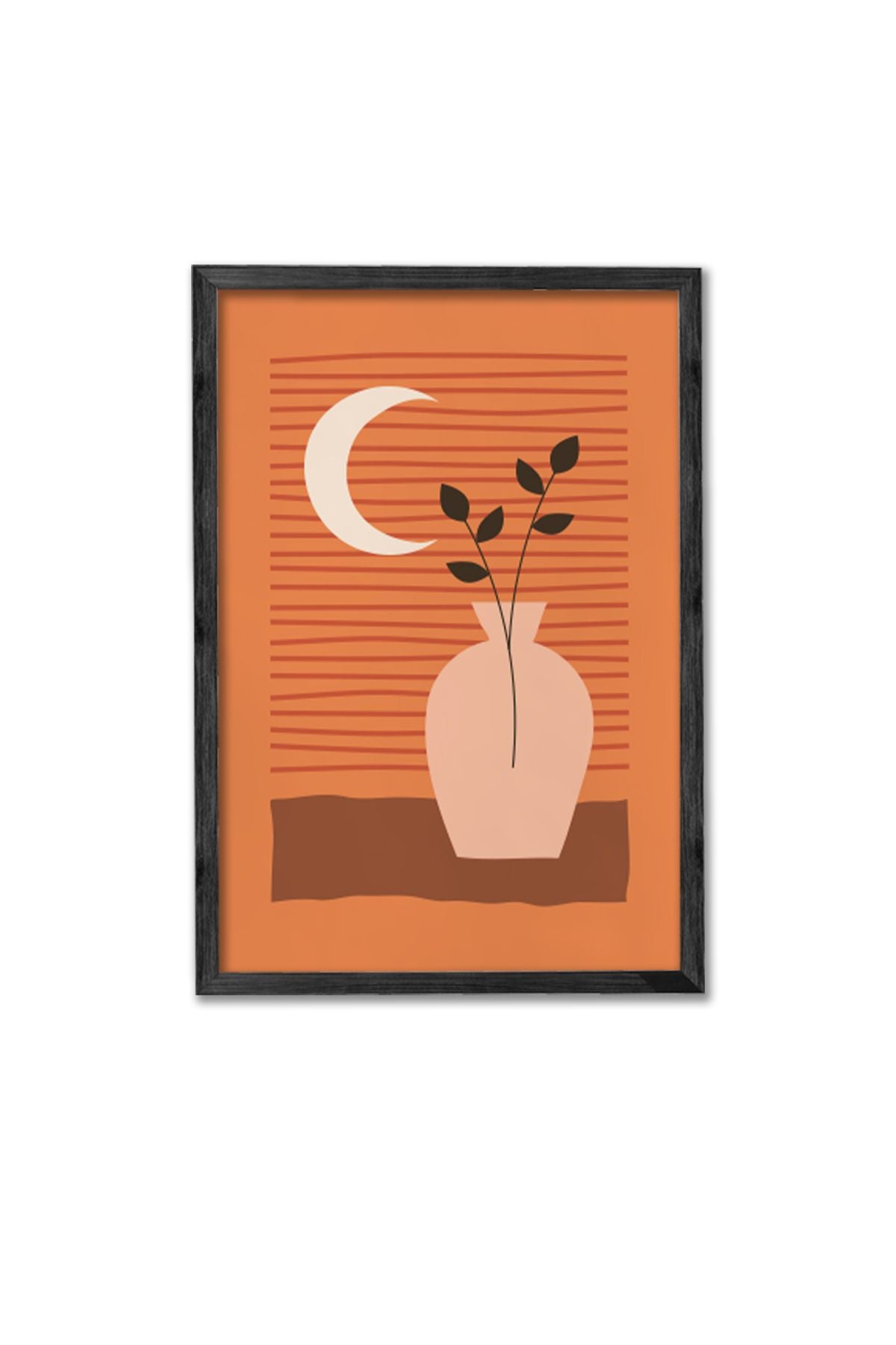 Conjunto de 3 Quadros Decorativos Multicolor com Moldura de Madeira Maciça - 34x49cm