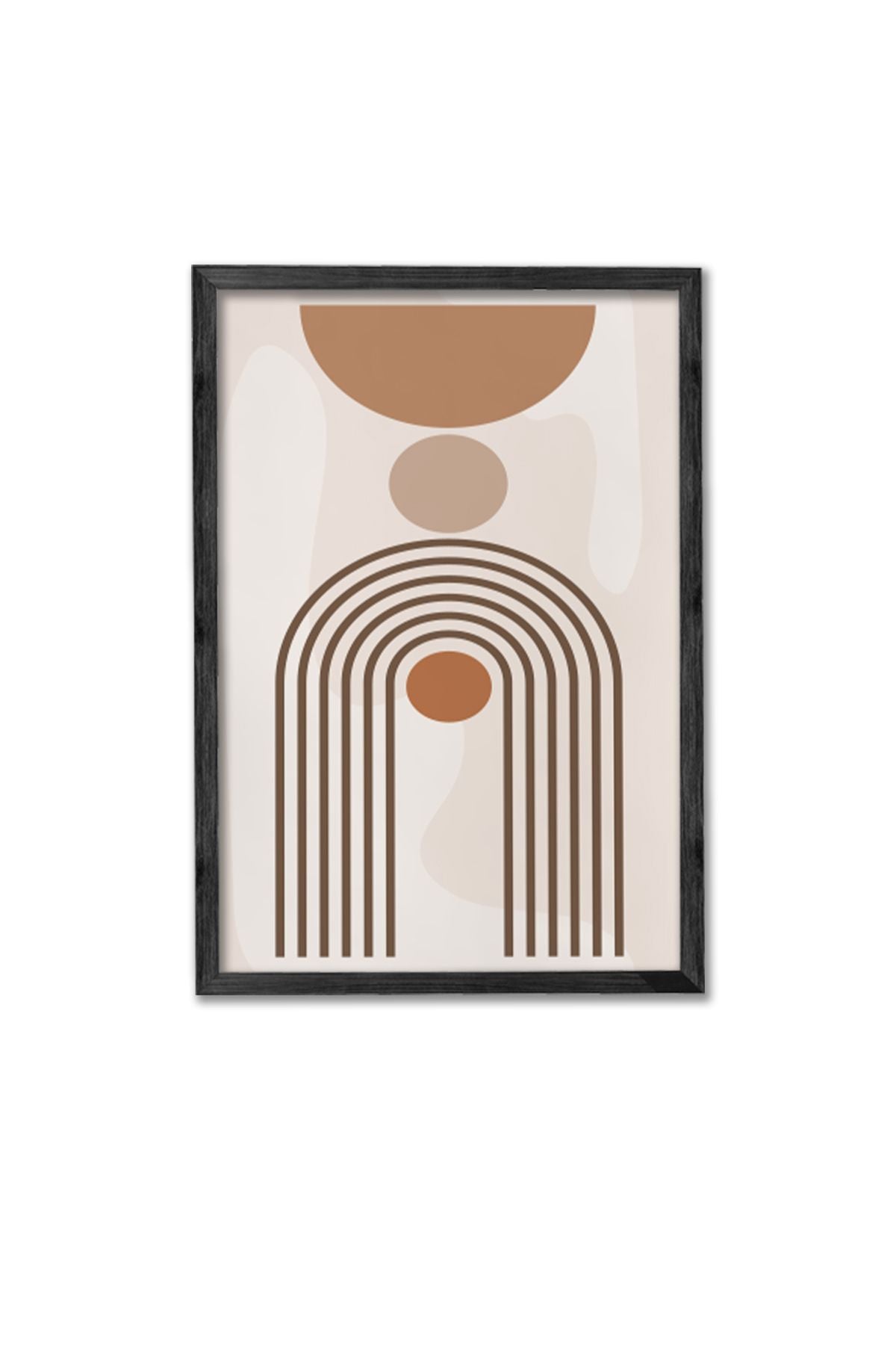 Conjunto de 3 Quadros Decorativos Multicolor com Moldura de Madeira Maciça - 34x49cm