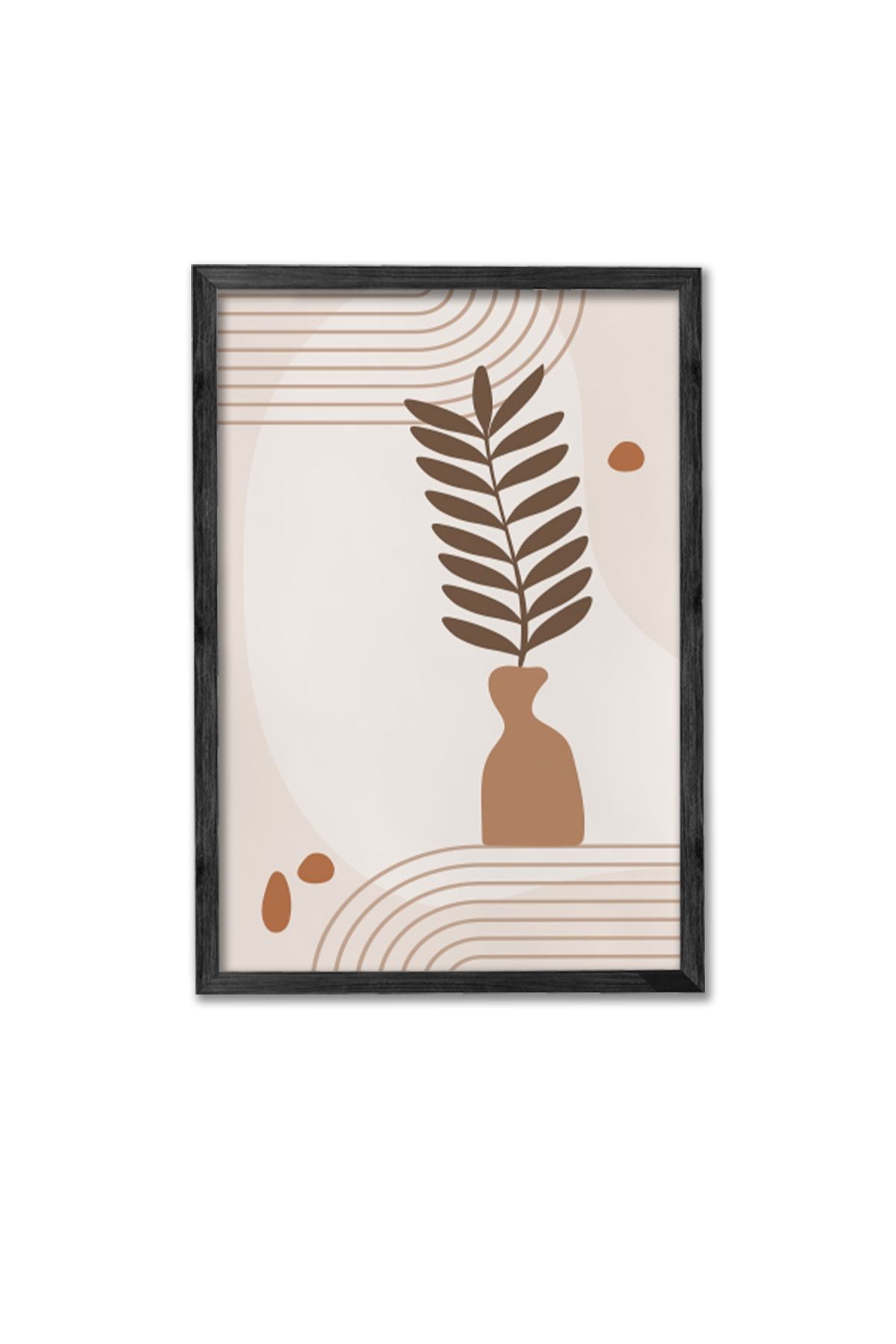 Conjunto de 3 Quadros Decorativos Multicolor com Moldura de Madeira Maciça - 34x49cm