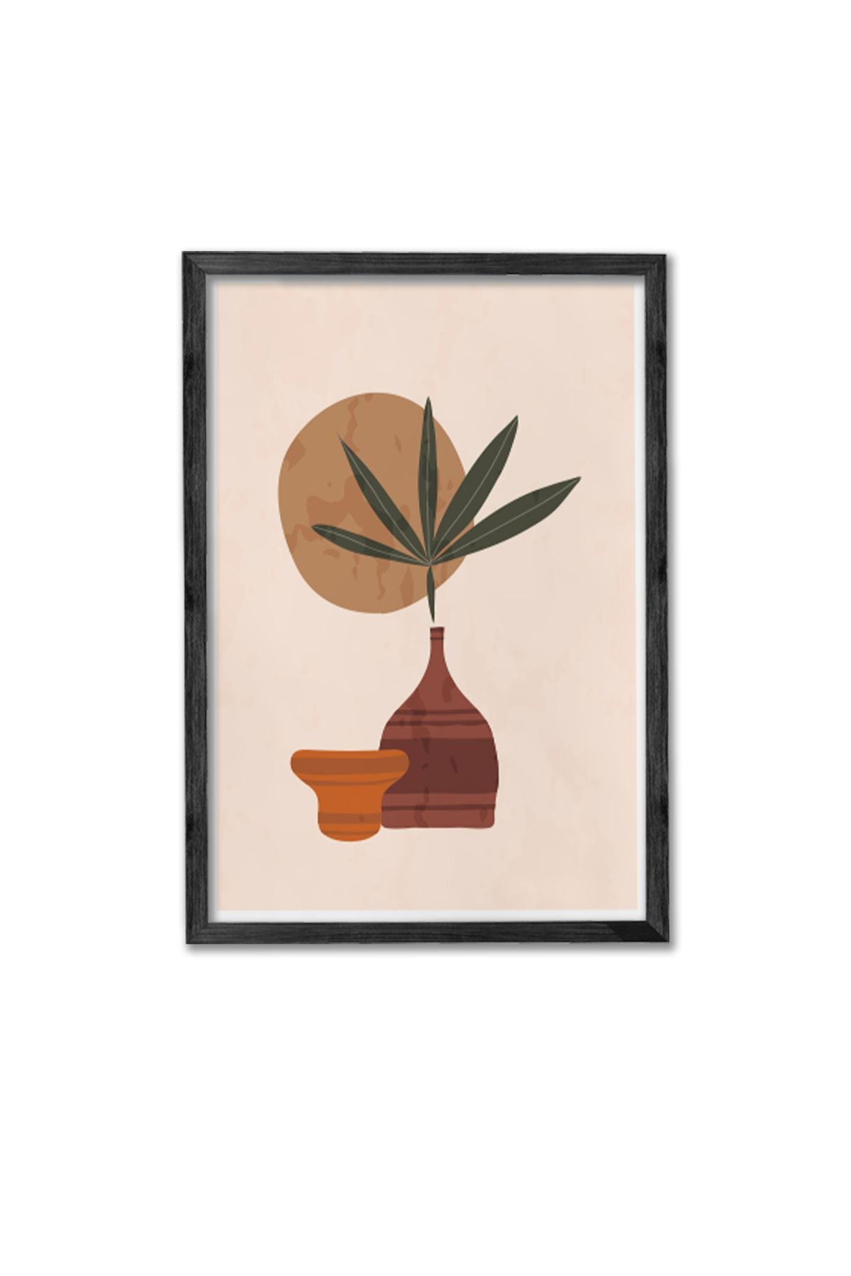 Conjunto de 3 Quadros Decorativos Multicolor com Moldura de Madeira Maciça - 34x49cm