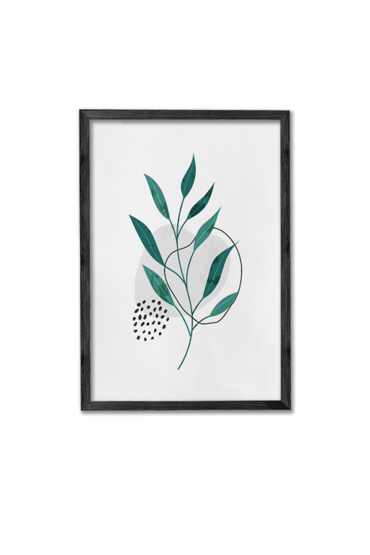 Conjunto de 3 Quadros Decorativos Multicolor com Moldura de Madeira Maciça - 34x49cm