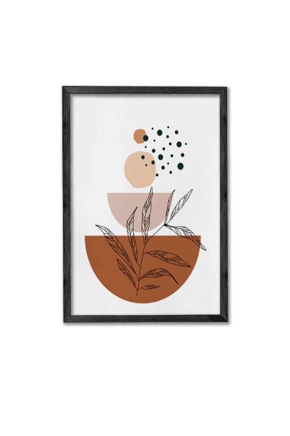 Conjunto de 3 Quadros Decorativos Multicolor com Moldura de Madeira Maciça - Arte Digital Premium para Decoração de Interiores