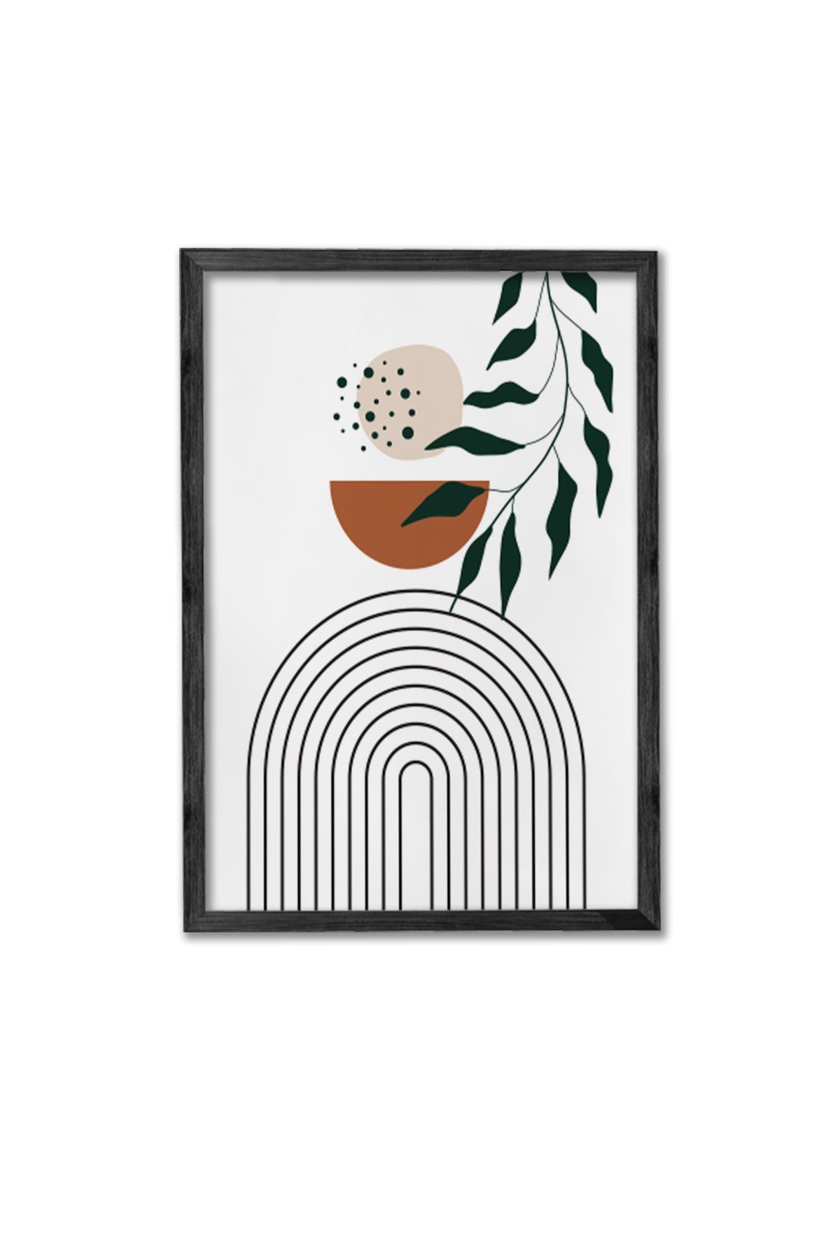 Conjunto de 3 Quadros Decorativos Multicolor com Moldura de Madeira Maciça - Arte Digital Premium para Decoração de Interiores