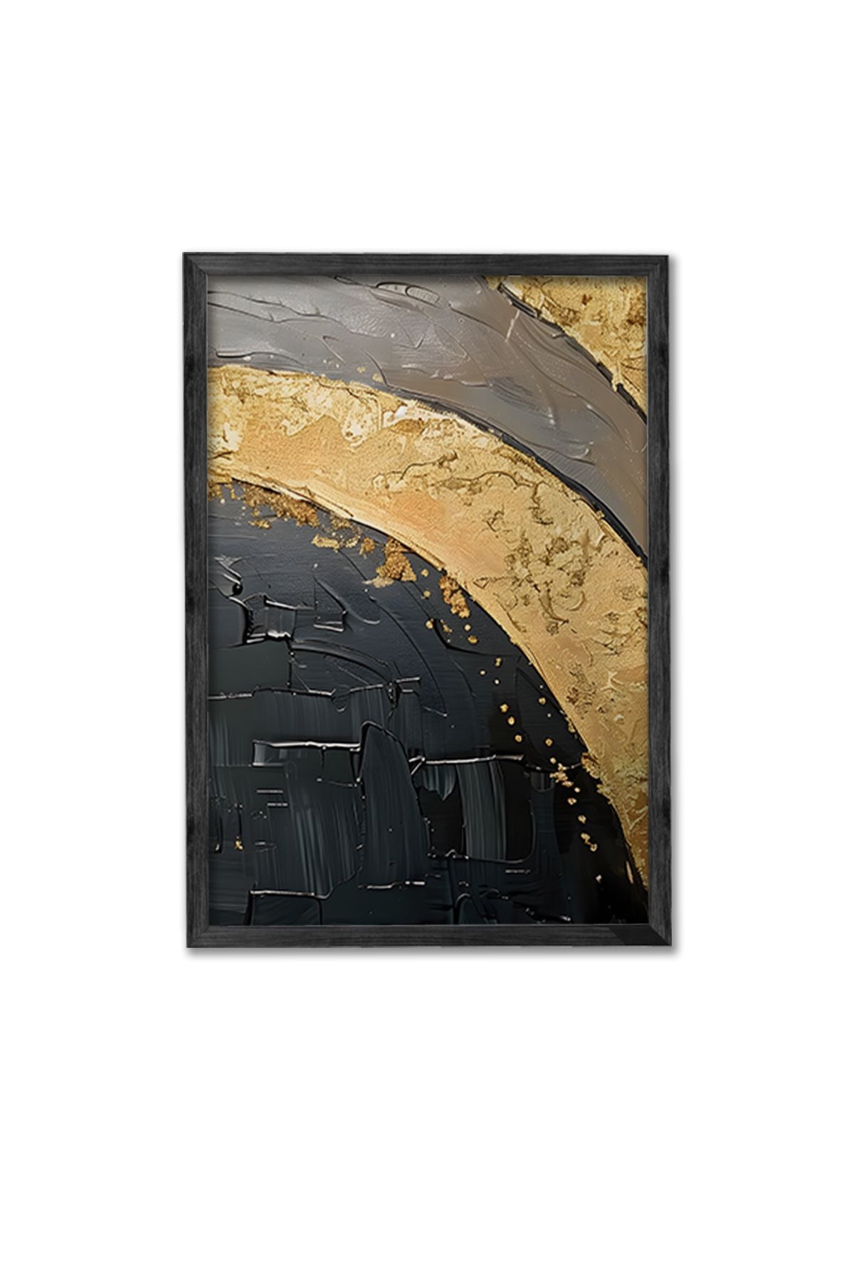 Conjunto de 3 Quadros Decorativos Multicolor com Moldura de Madeira Maciça - 34x49cm