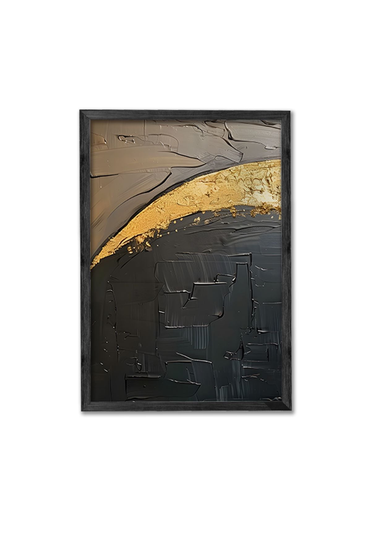 Conjunto de 3 Quadros Decorativos Multicolor com Moldura de Madeira Maciça - 34x49cm