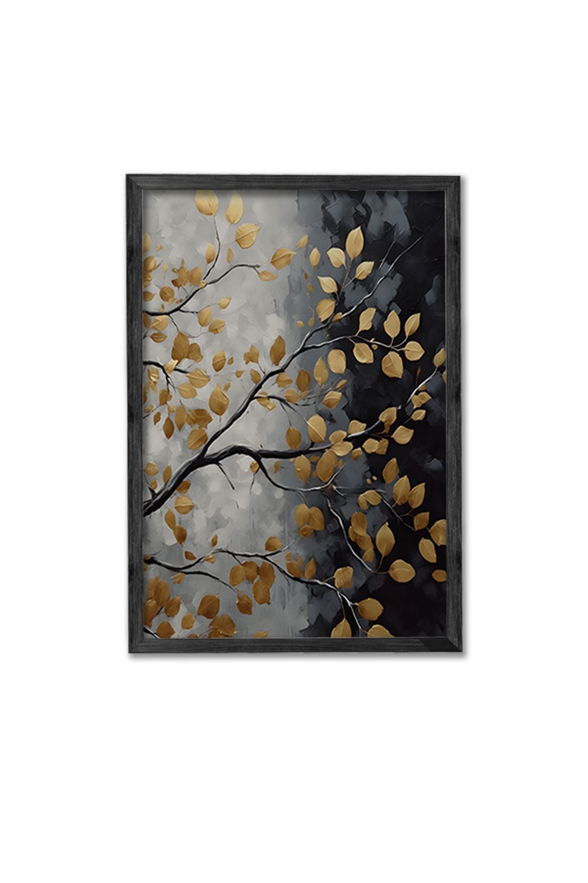 Conjunto de 3 Quadros Decorativos Multicolor com Moldura de Madeira Maciça - 34x49cm