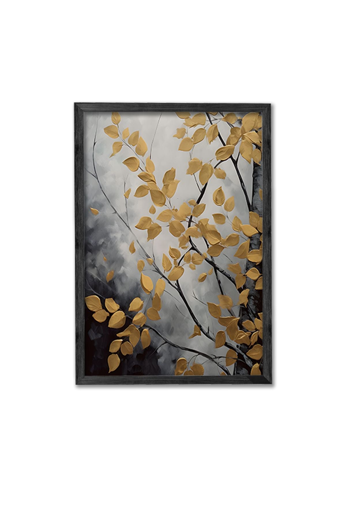 Conjunto de 3 Quadros Decorativos Multicolor com Moldura de Madeira Maciça - 34x49cm