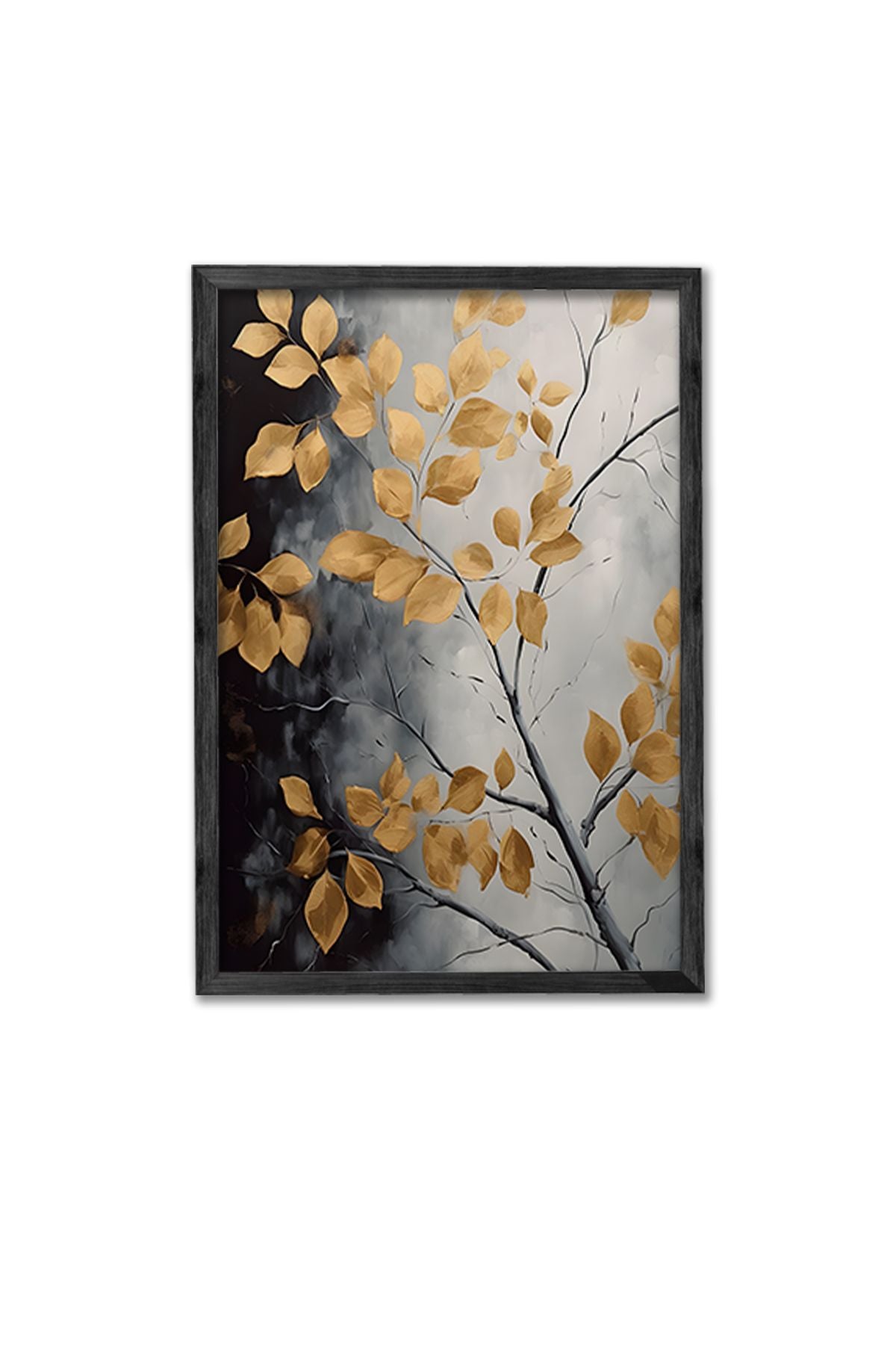 Conjunto de 3 Quadros Decorativos Multicolor com Moldura de Madeira Maciça - 34x49cm