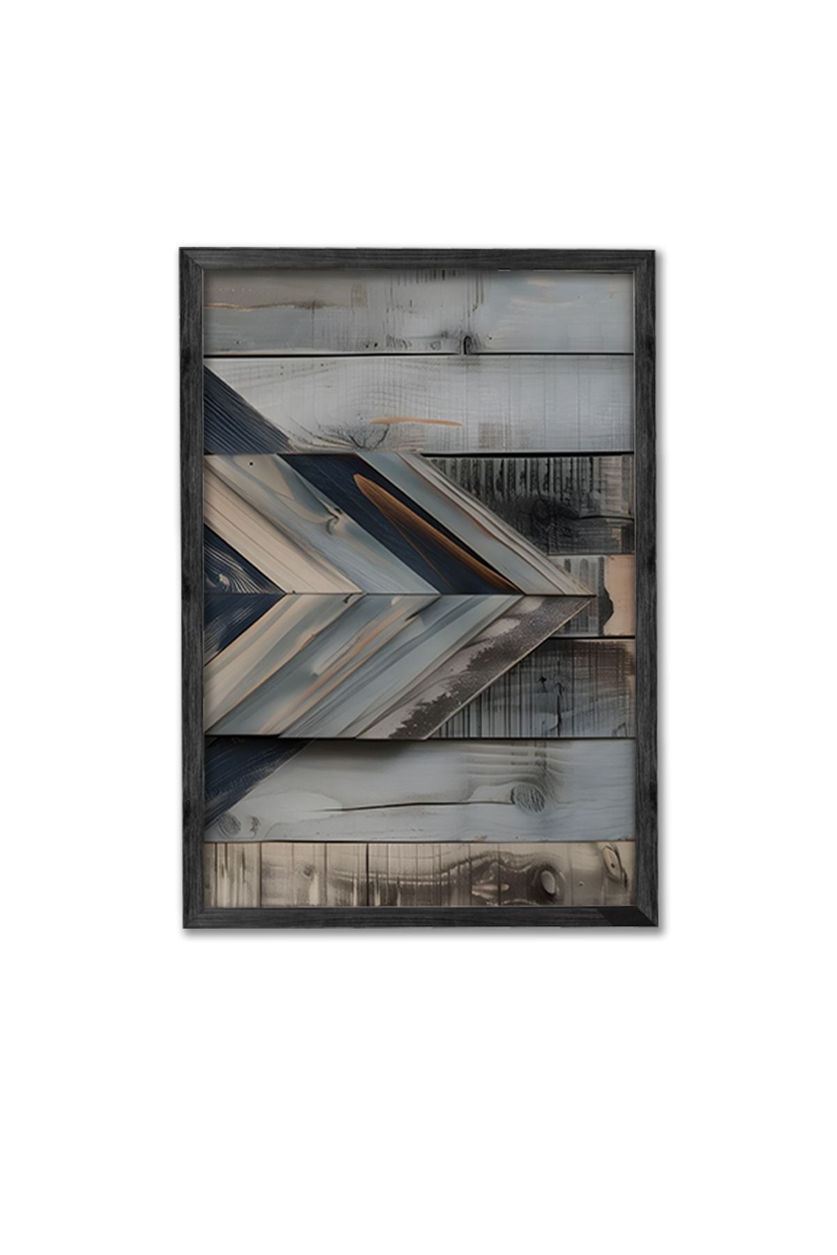 Conjunto de 3 Quadros Decorativos Multicolor com Moldura de Madeira Maciça - Arte Digital Premium para Decoração de Interiores