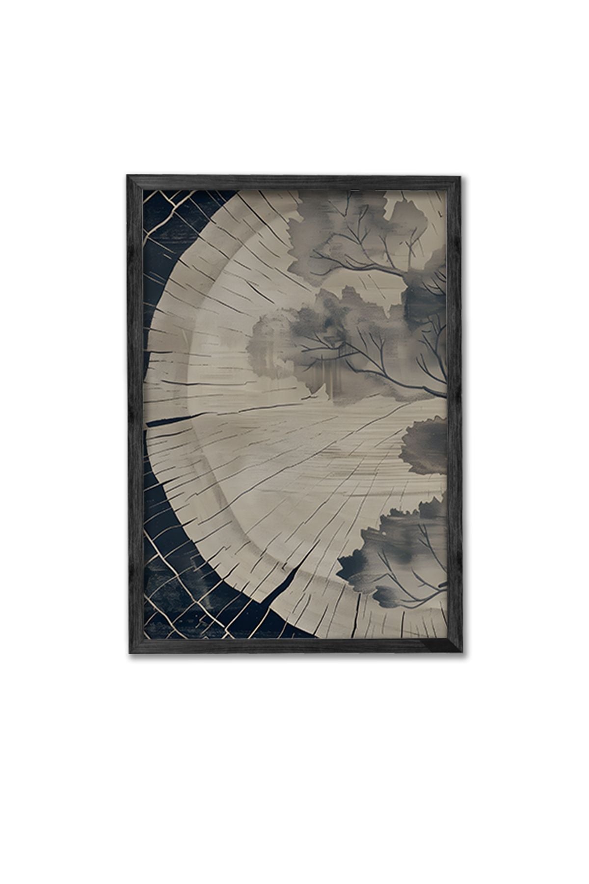 Tríptico Decorativo Multicolor com Moldura em Madeira Maciça – Impressão Digital 34 x 49 cm (3 Peças)