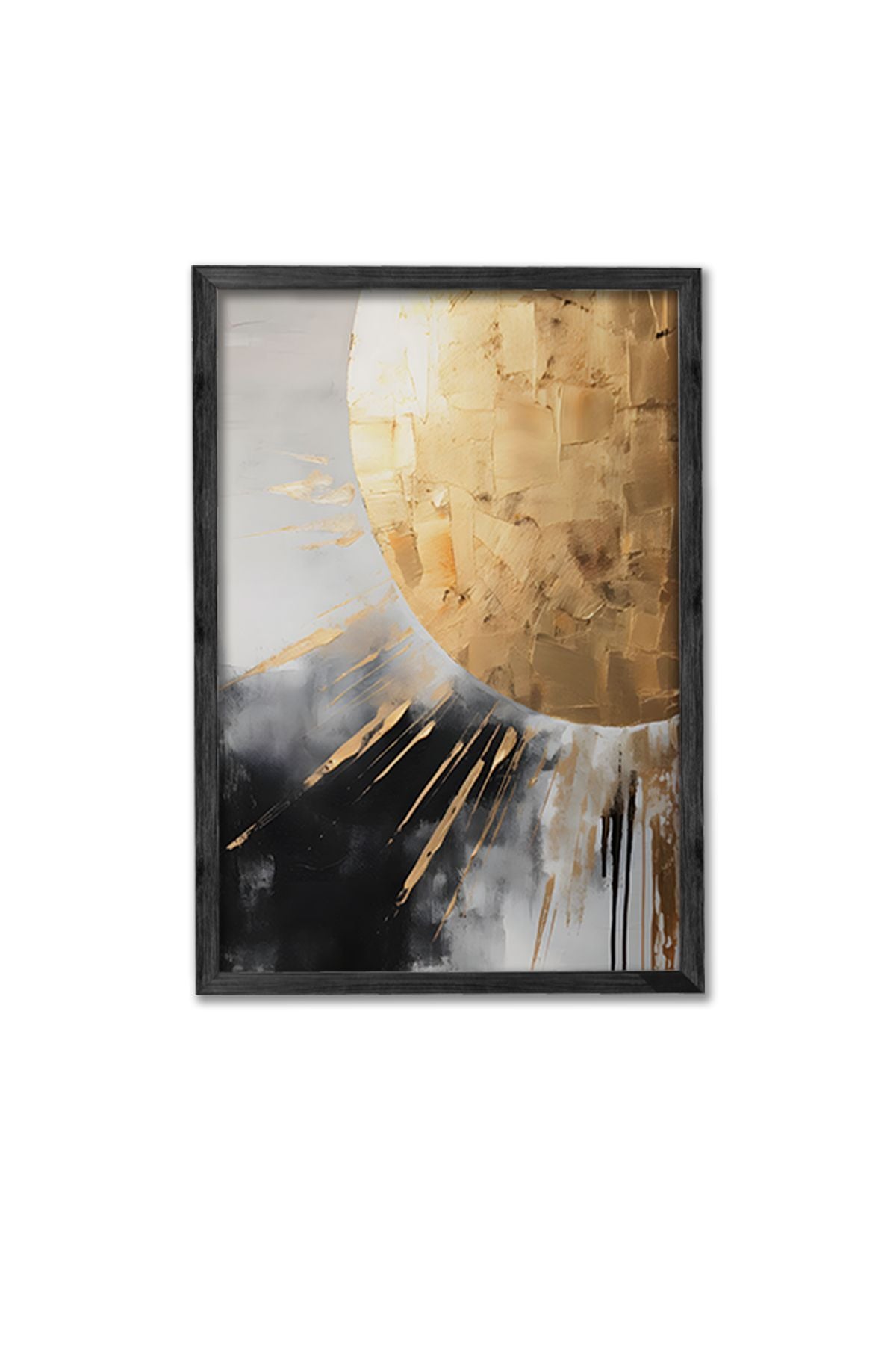 Conjunto de Quadros Decorativos (3 Peças) Multicolor com Moldura em Madeira Maciça – Impressão Digital, 34x49 cm por peça