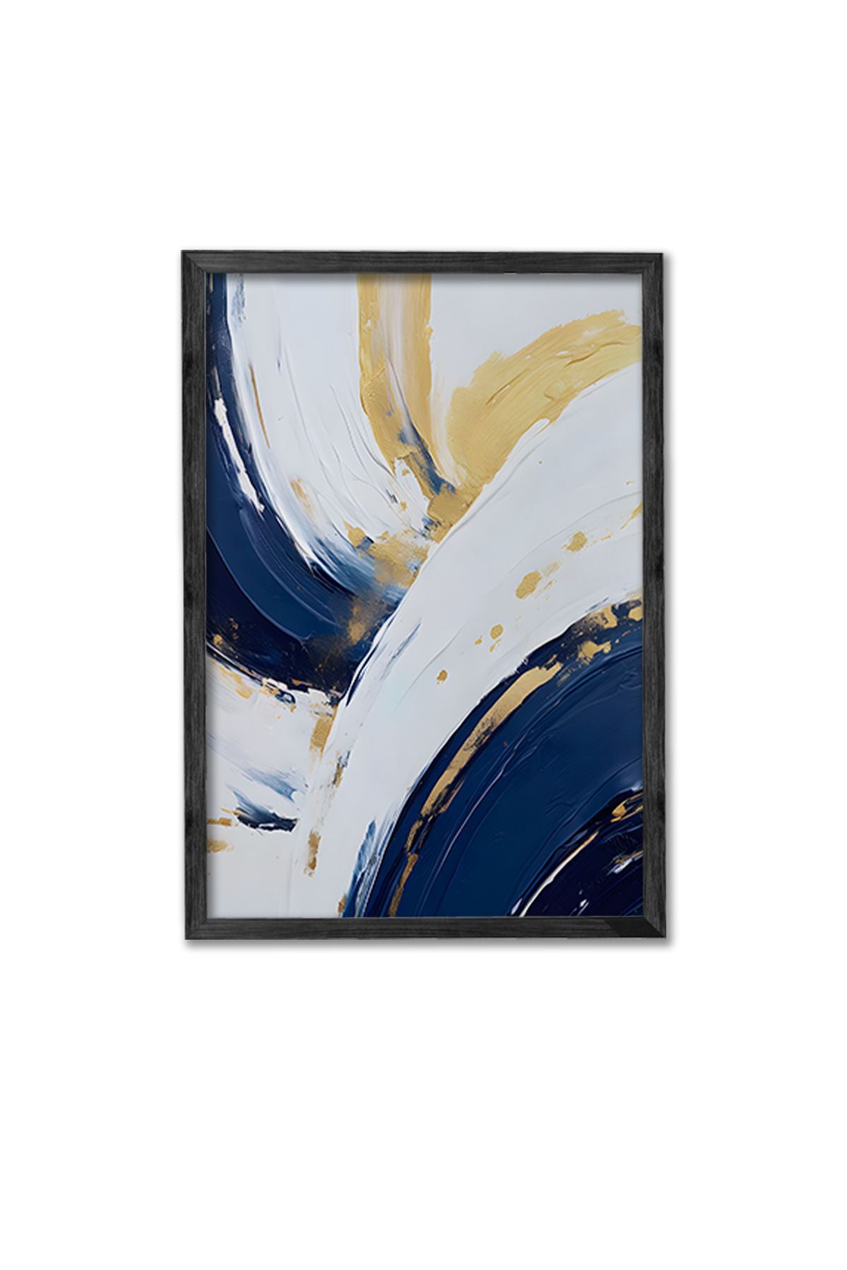 Conjunto de 3 Quadros Decorativos Multicolor com Moldura de Madeira Maciça - 34x49cm