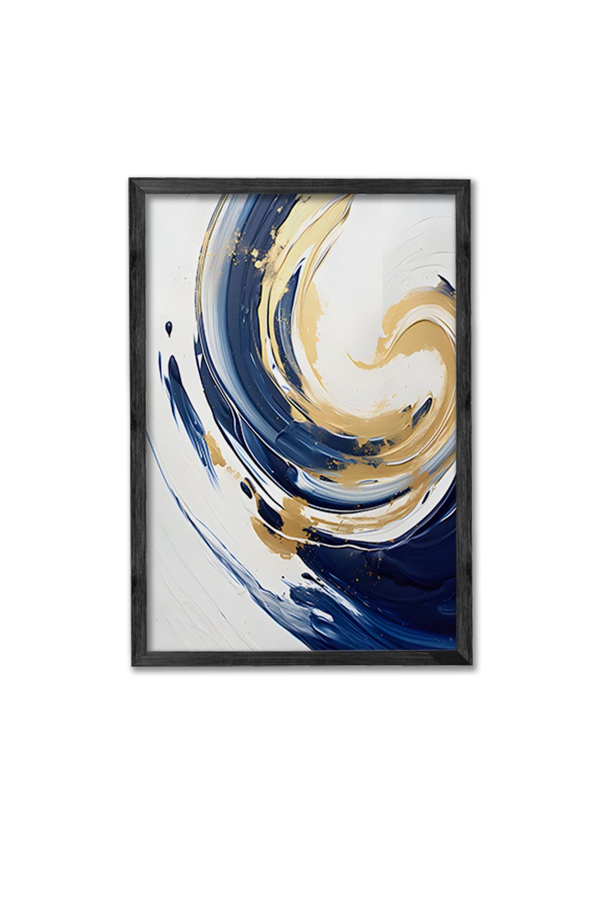 Conjunto de 3 Quadros Decorativos Multicolor com Moldura de Madeira Maciça - 34x49cm