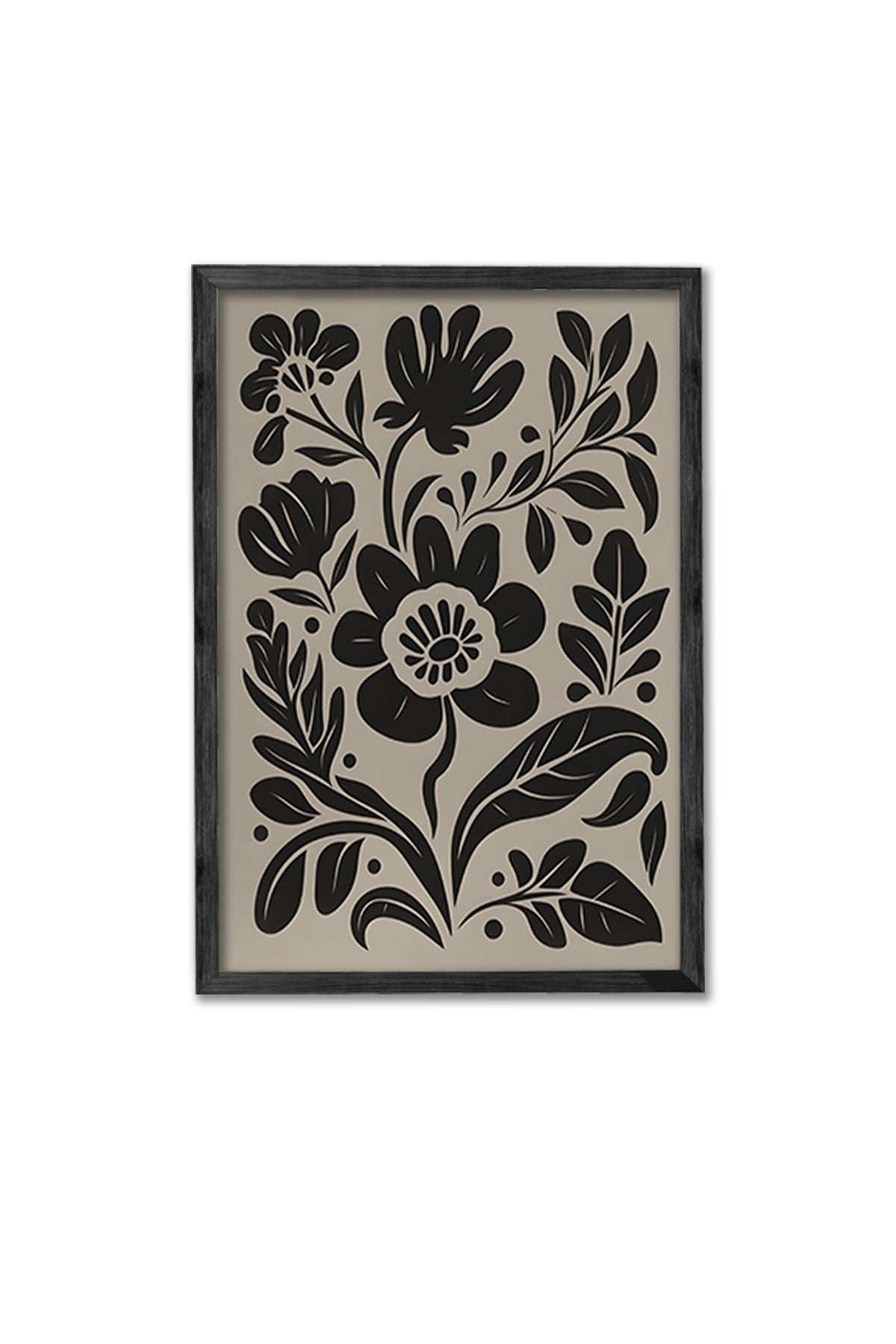 Conjunto de 3 Quadros Decorativos Multicolor com Moldura de Madeira Maciça - 34x49cm