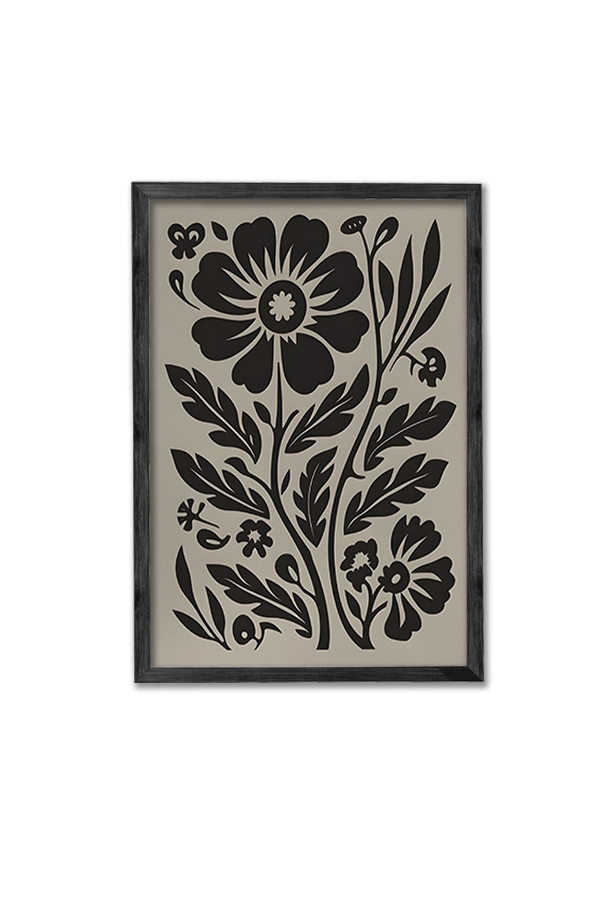 Conjunto de 3 Quadros Decorativos Multicolor com Moldura de Madeira Maciça - 34x49cm