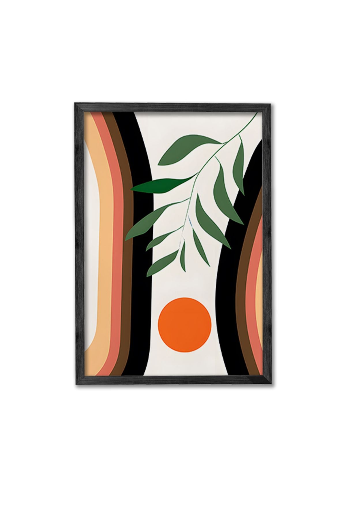 Tríptico Decorativo Multicor com Moldura 100% Madeira Maciça – Impressão Digital, 34x49 cm (3 Peças)