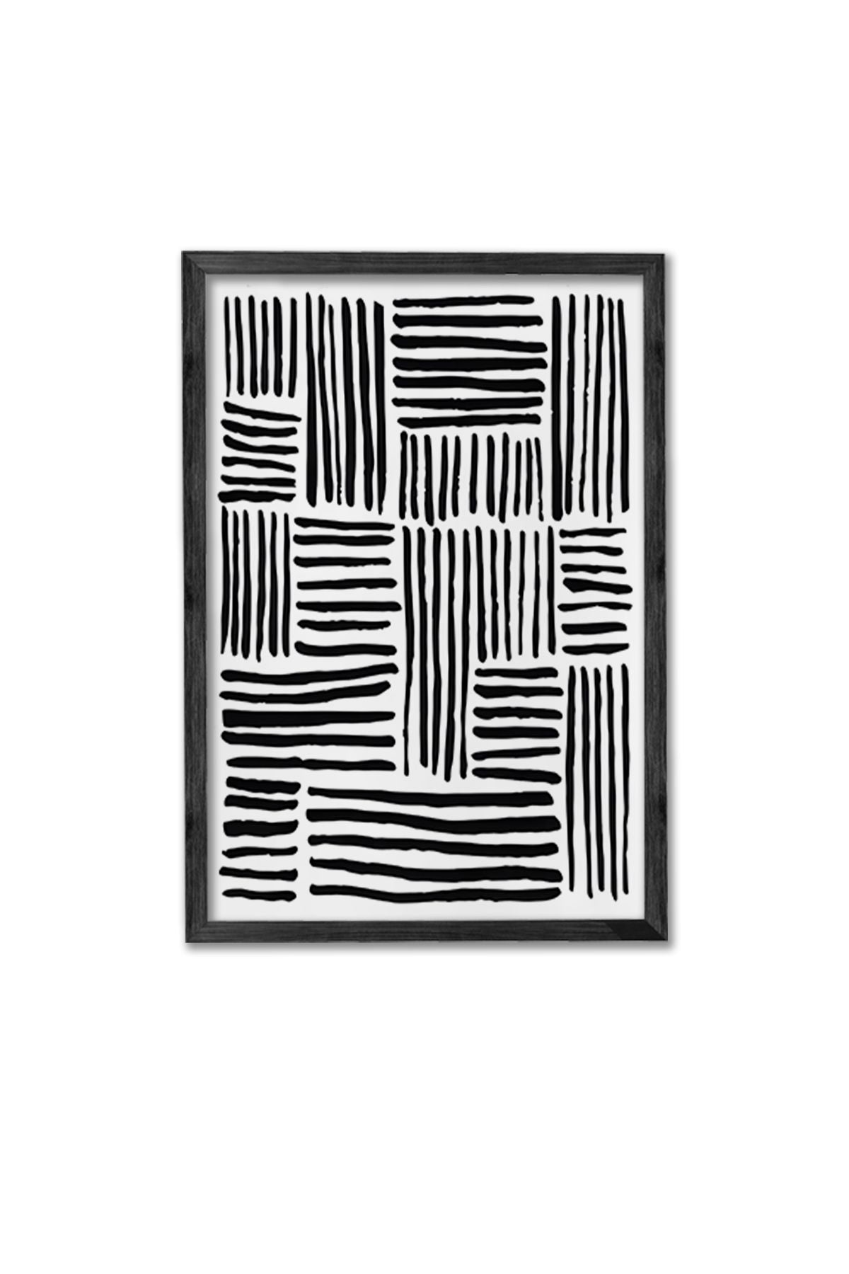 Conjunto de 3 Quadros Decorativos Multicolor com Moldura de Madeira Maciça - 34x49cm