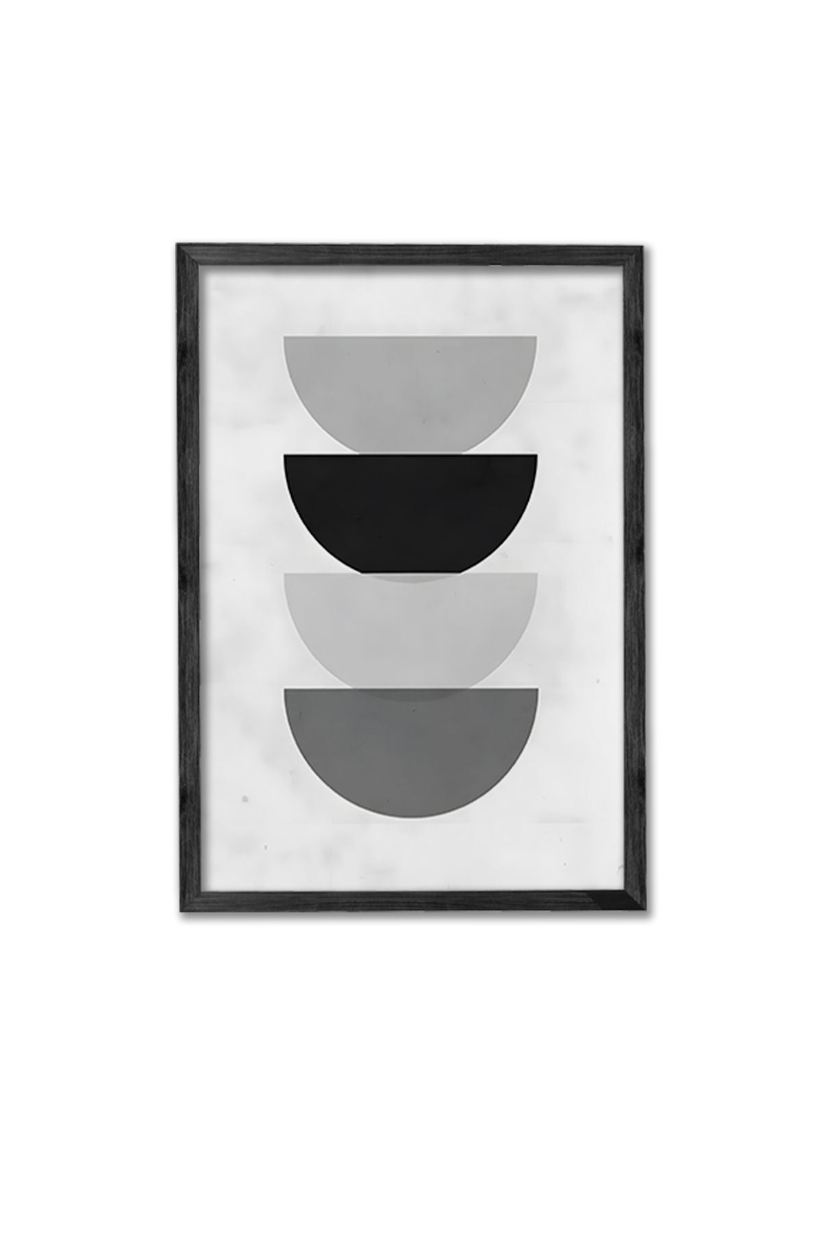 Conjunto de 3 Quadros Decorativos Multicolor com Moldura de Madeira Maciça - 34x49cm