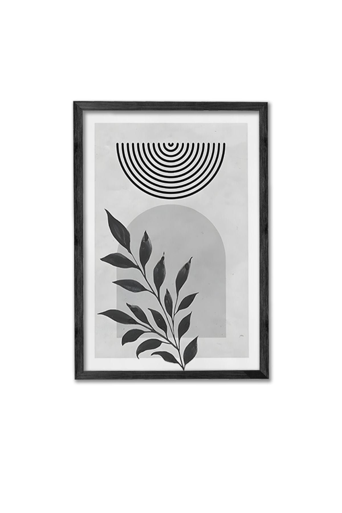 Conjunto de 3 Quadros Decorativos Multicolor com Moldura de Madeira Maciça - 34x49cm