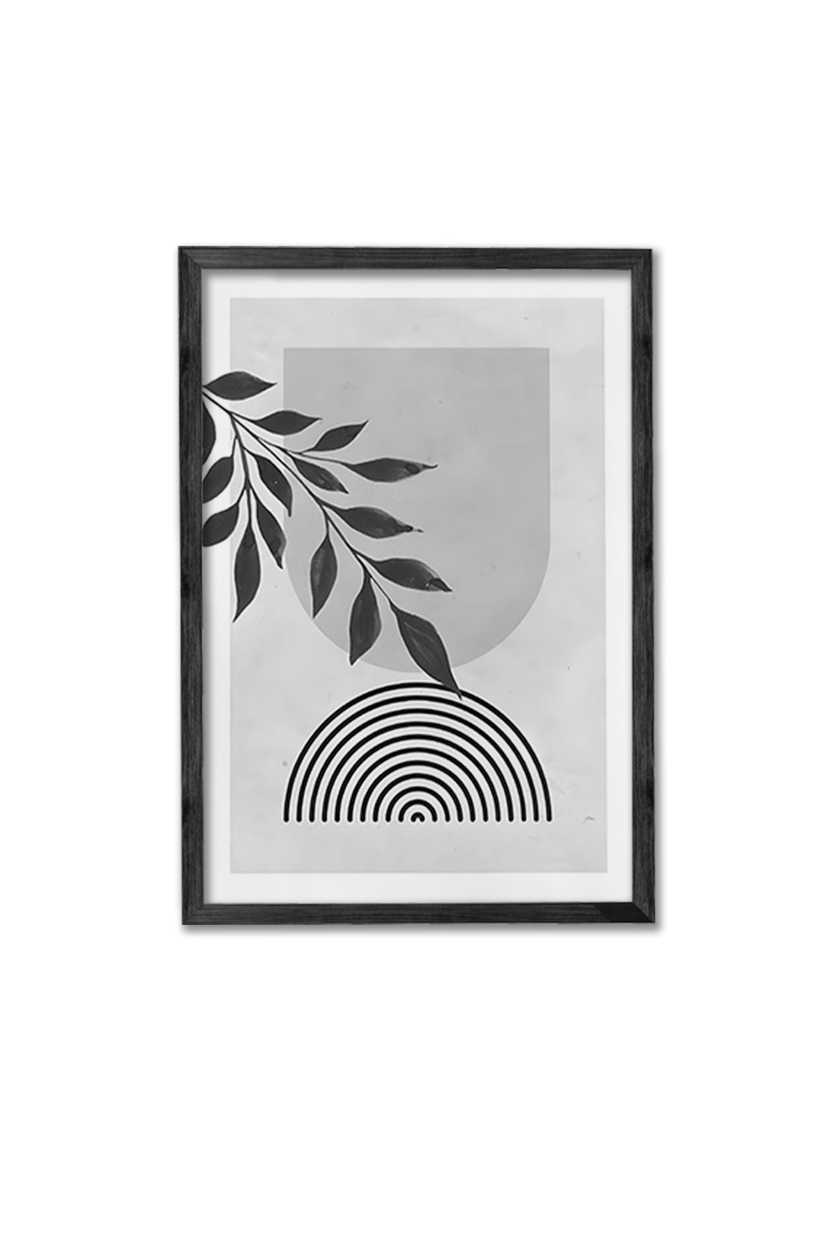 Conjunto de 3 Quadros Decorativos Multicolor com Moldura de Madeira Maciça - 34x49cm