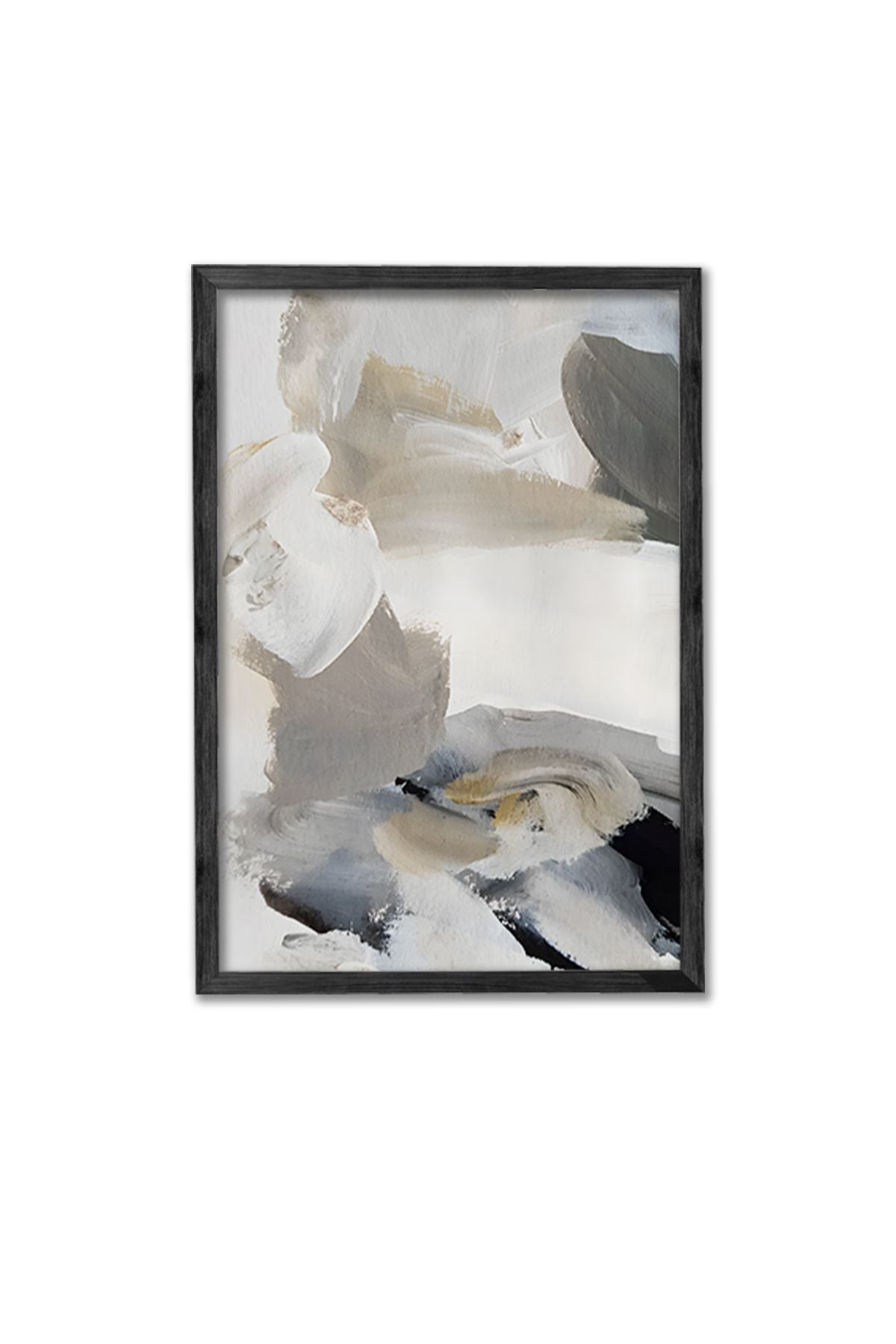 Conjunto de 3 Quadros Decorativos Multicolor com Moldura de Madeira Maciça - 34x49cm