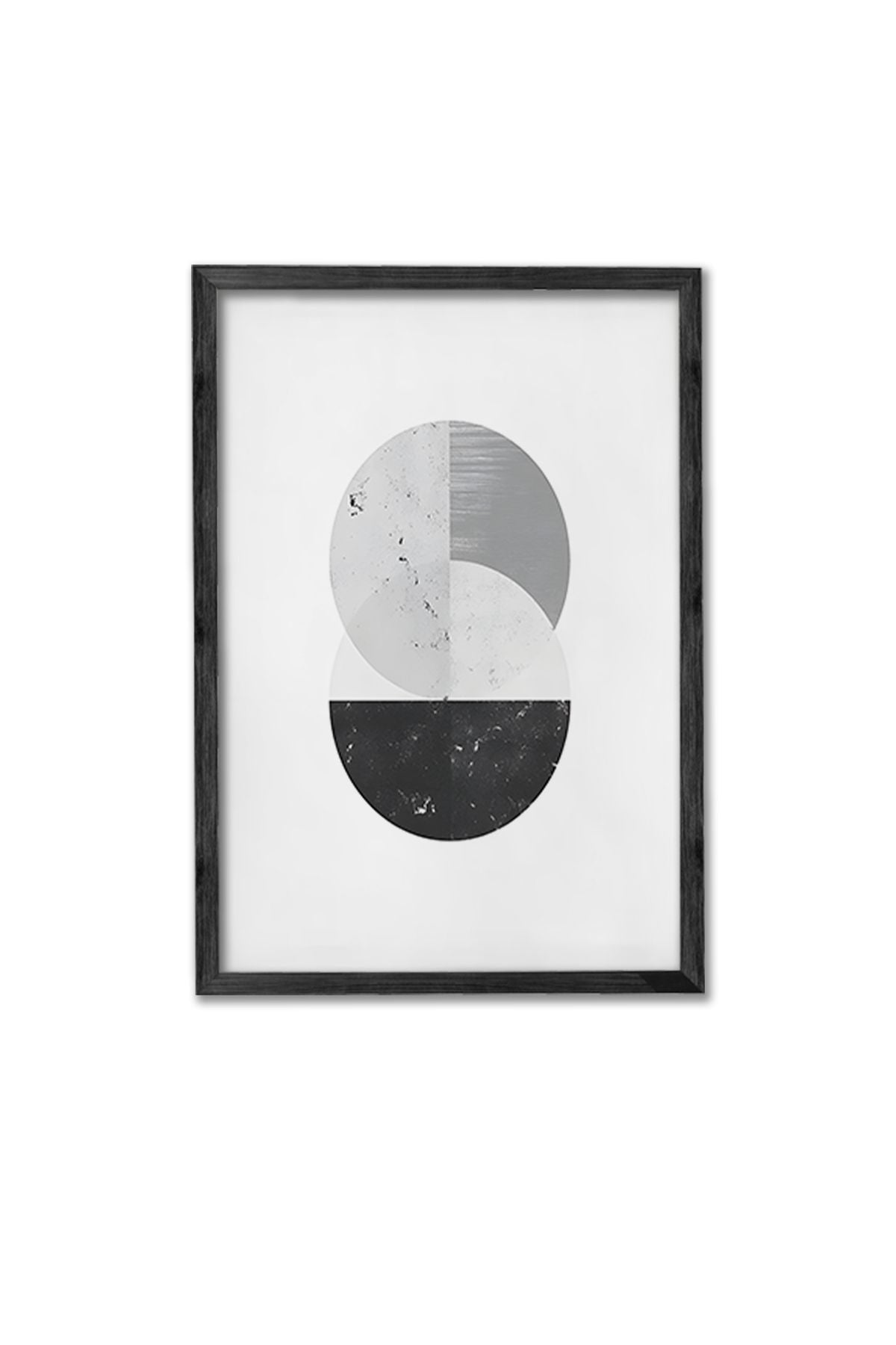 Conjunto de 3 Quadros Decorativos Multicolor com Moldura de Madeira Maciça - 34x49cm