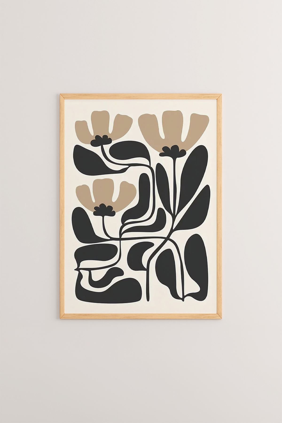 **Quadro Decorativo Emoldurado Multicolor em Madeira Maciça - 3 Peças 33x48cm - Impressão Digital Premium**