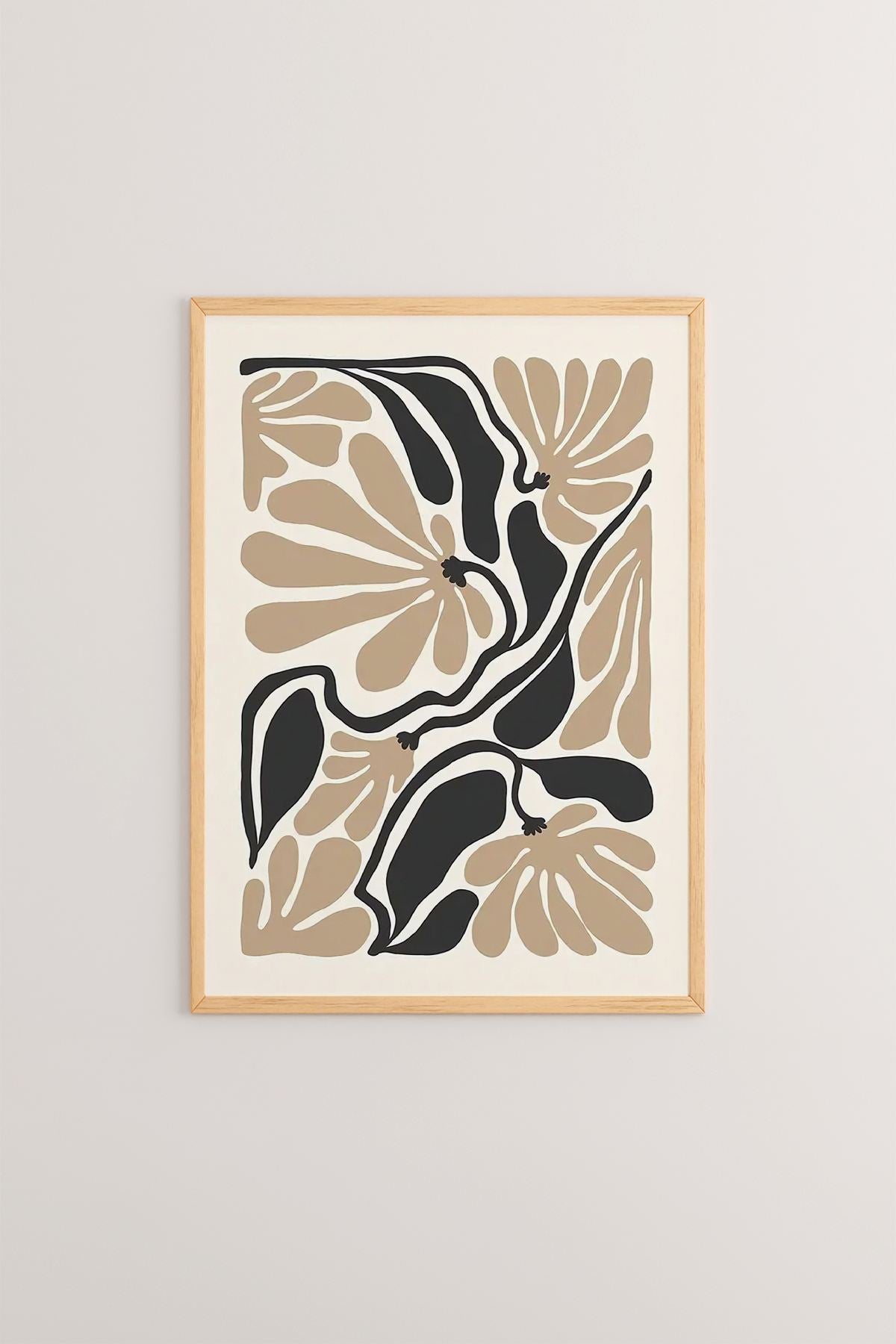 **Quadro Decorativo Emoldurado Multicolor em Madeira Maciça - 3 Peças 33x48cm - Impressão Digital Premium**