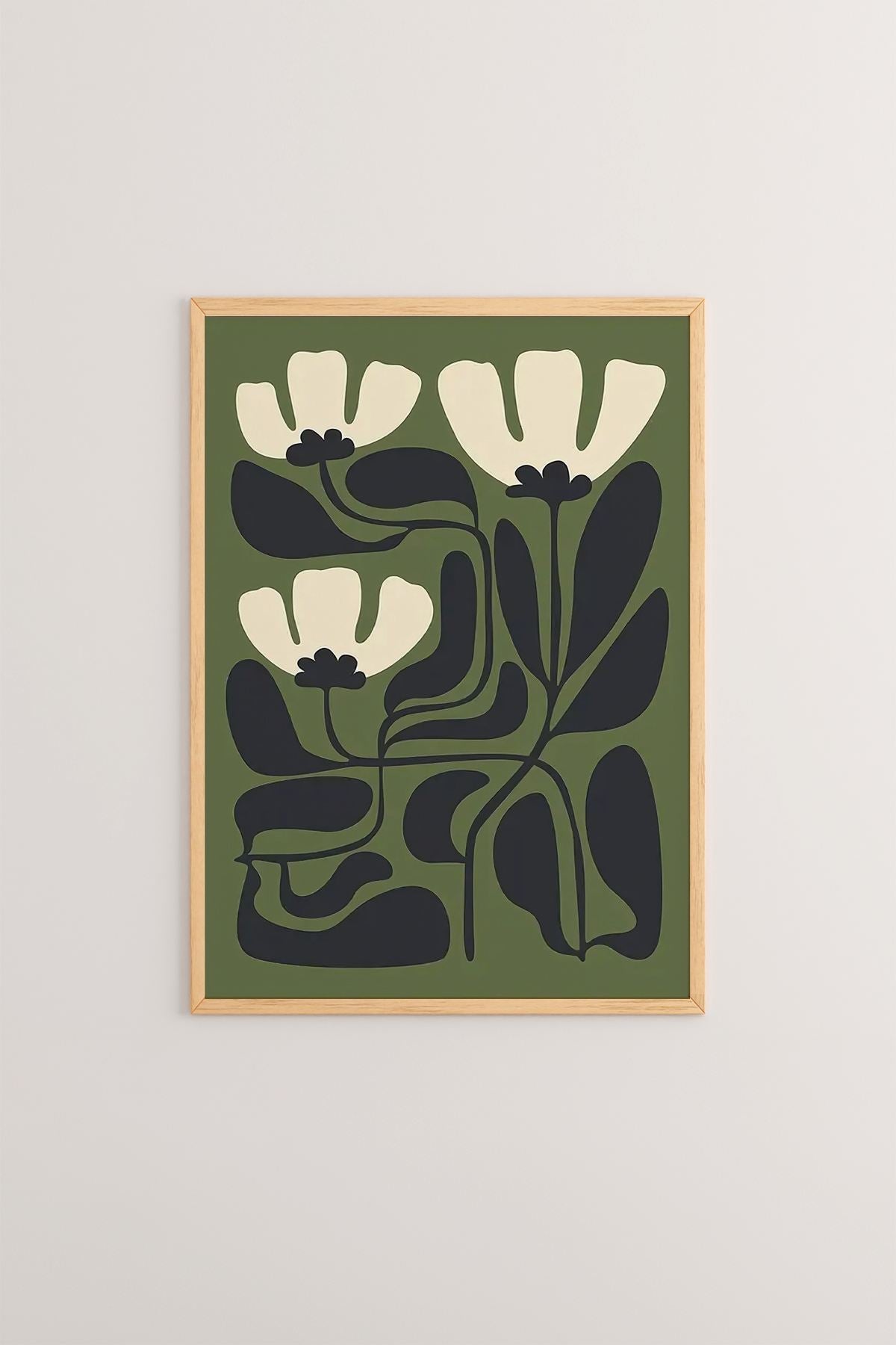 **Quadro Decorativo Emoldurado Multicolor em Madeira Maciça - Conjunto 3 Peças 33x48cm**