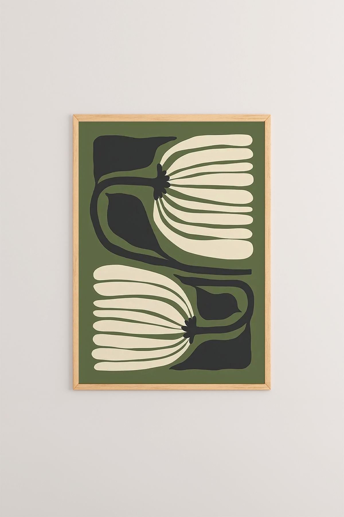 **Quadro Decorativo Emoldurado Multicolor em Madeira Maciça - Conjunto 3 Peças 33x48cm**