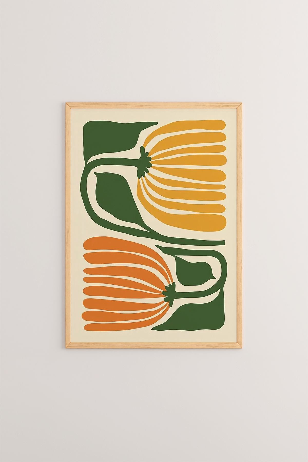 **Quadro Decorativo Emoldurado Multicolor em Madeira Maciça - Conjunto 3 Peças 33x48cm**