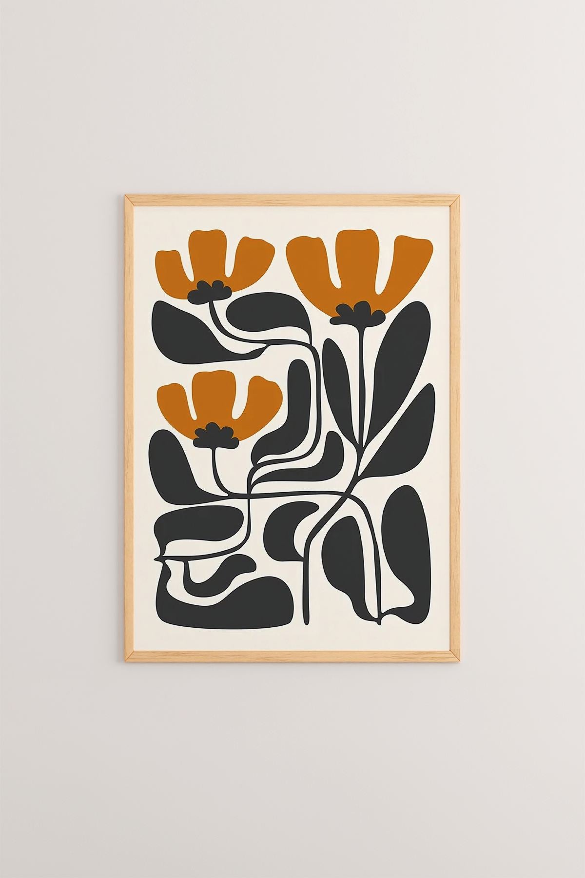 **Quadro Decorativo Emoldurado Multicolor em Madeira Maciça - Conjunto 3 Peças 33x48cm**