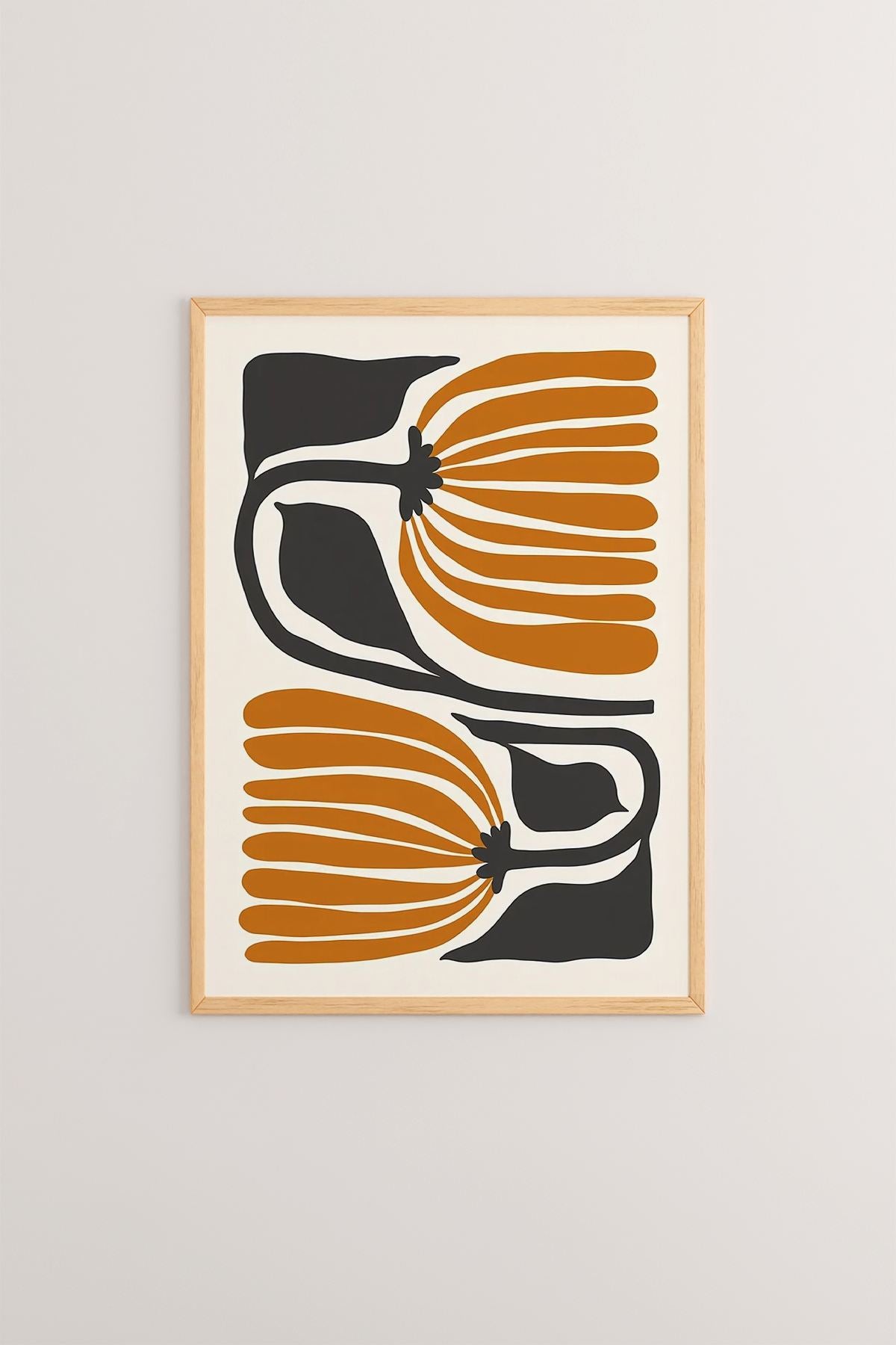 **Quadro Decorativo Emoldurado Multicolor em Madeira Maciça - Conjunto 3 Peças 33x48cm**