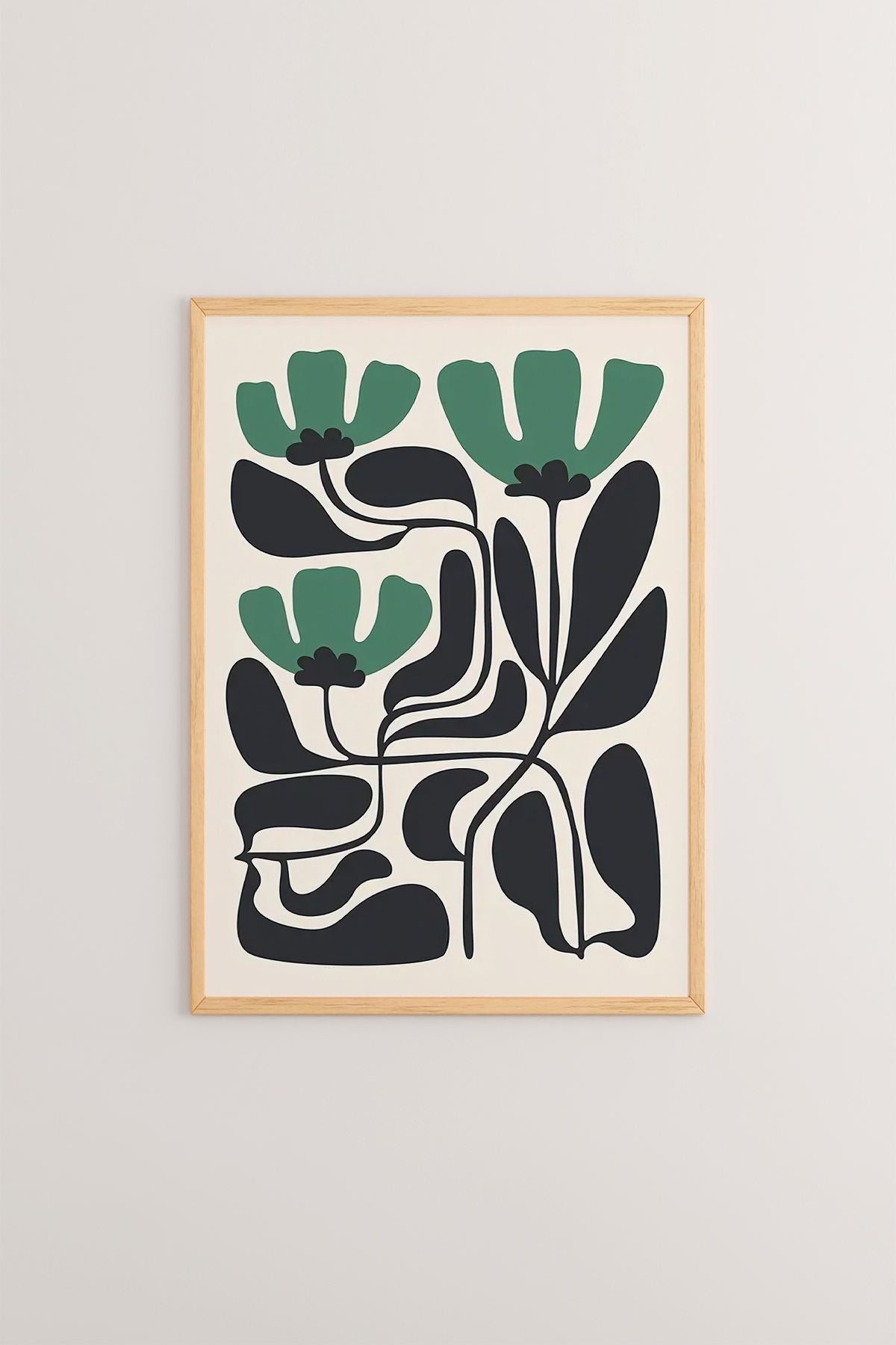 **Quadro Decorativo Emoldurado Multicolor em Madeira Maciça - Conjunto 3 Peças 33x48cm**