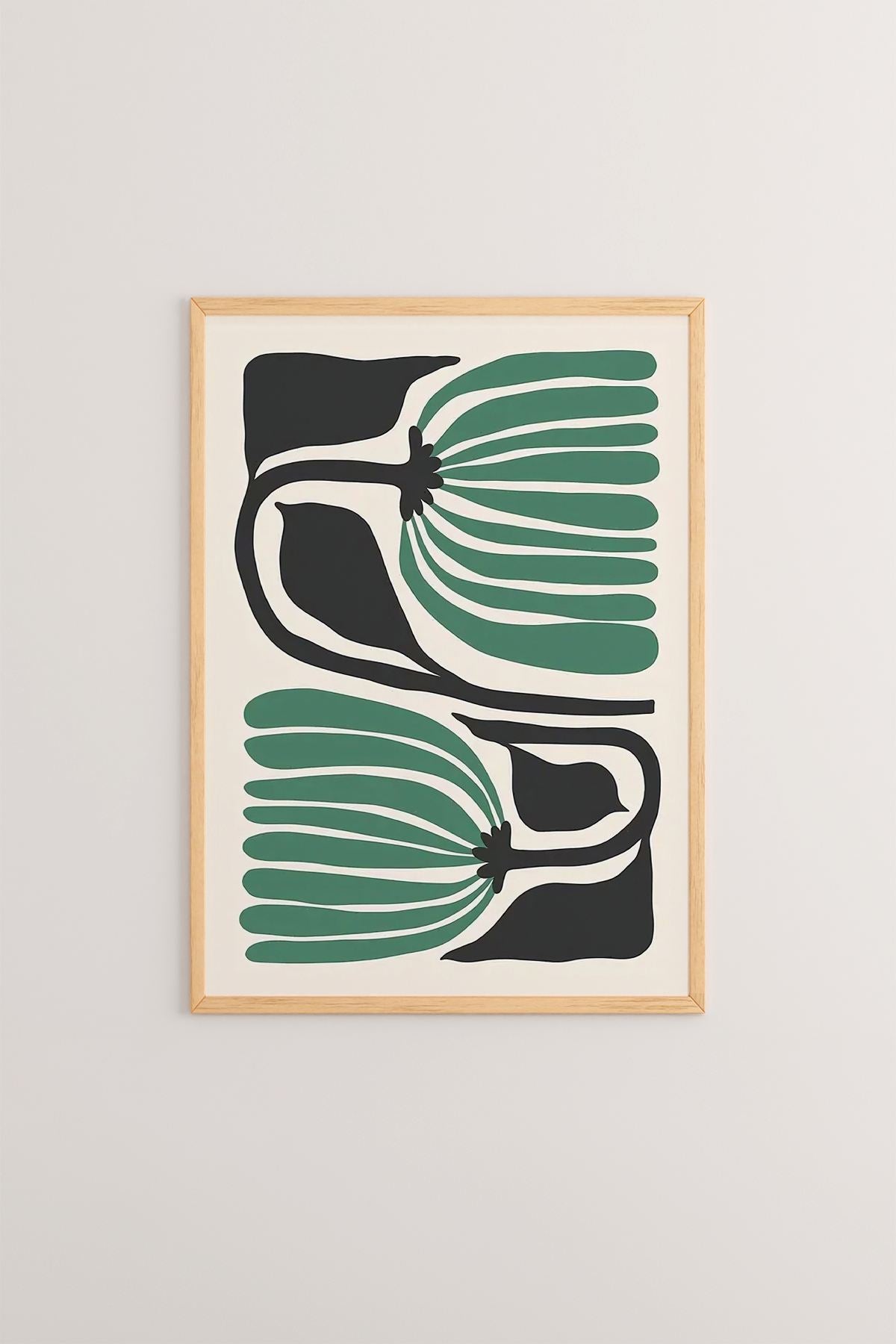 **Quadro Decorativo Emoldurado Multicolor em Madeira Maciça - Conjunto 3 Peças 33x48cm**