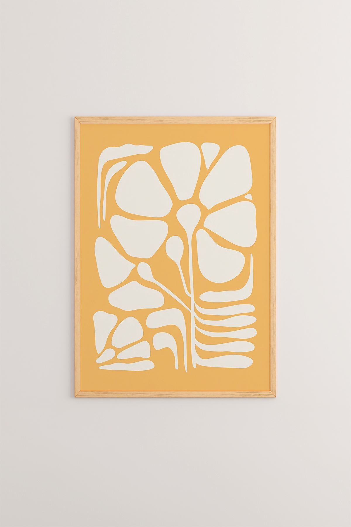 **Conjunto de 3 Quadros Decorativos Multicolor com Moldura de Madeira Maciça - 33x48cm**